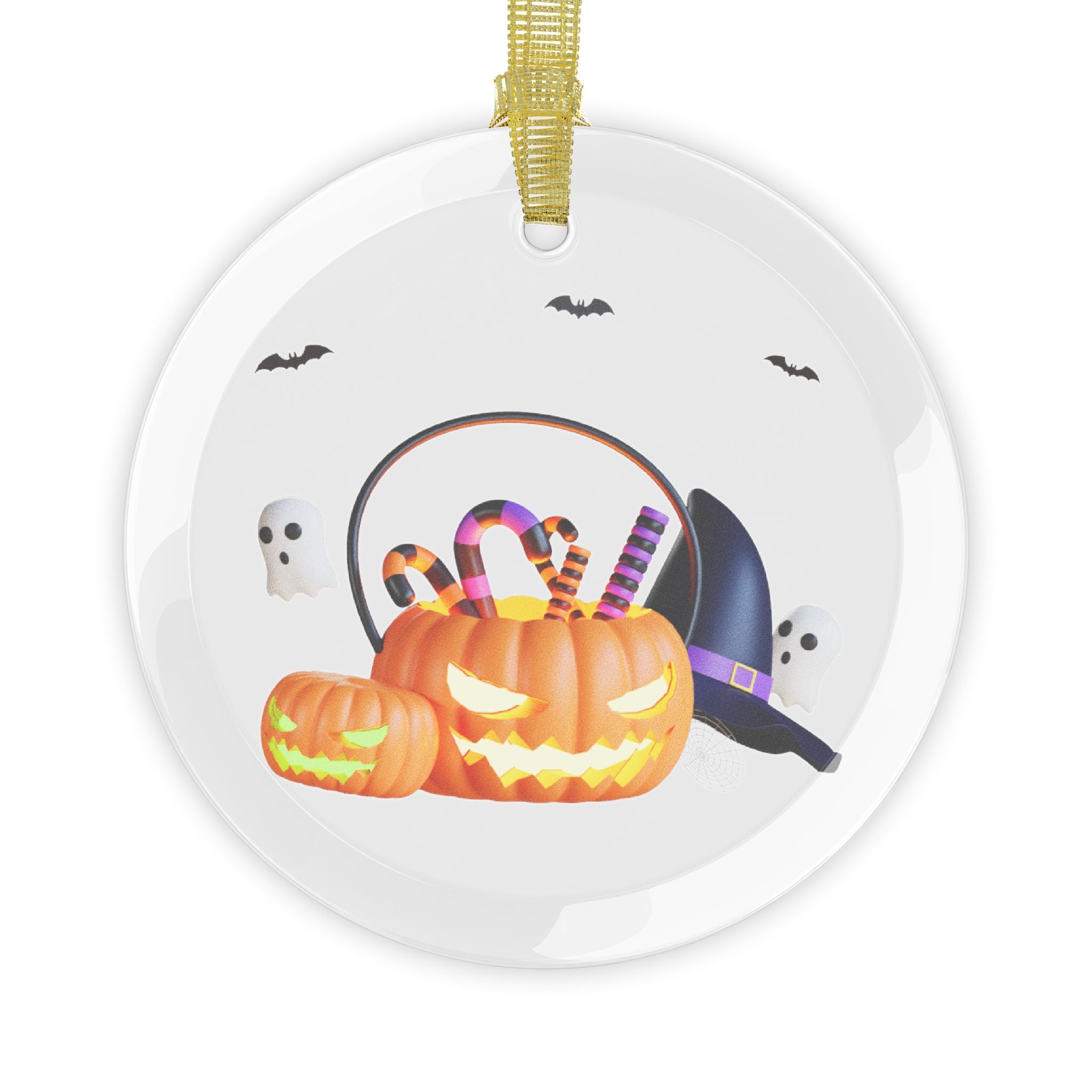 Halloween Ghostly Fun | Glass Ornaments