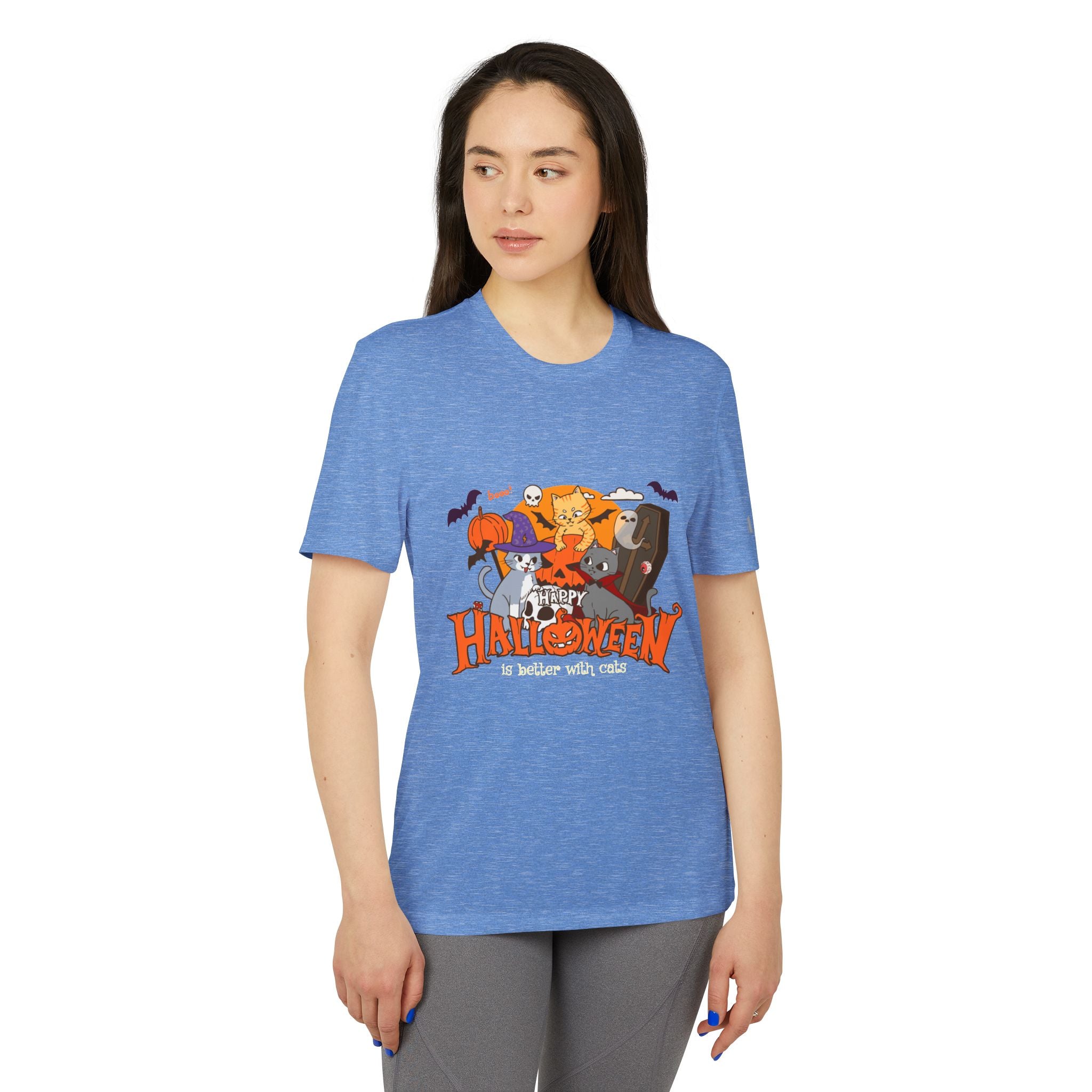 Halloween is Better with Cats | adidas Unisex Sport T-shirt