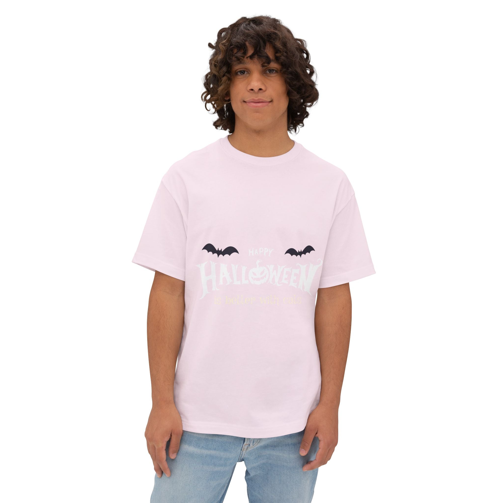 Halloween with Witch's Cats | Unisex Oversized Boxy Tee