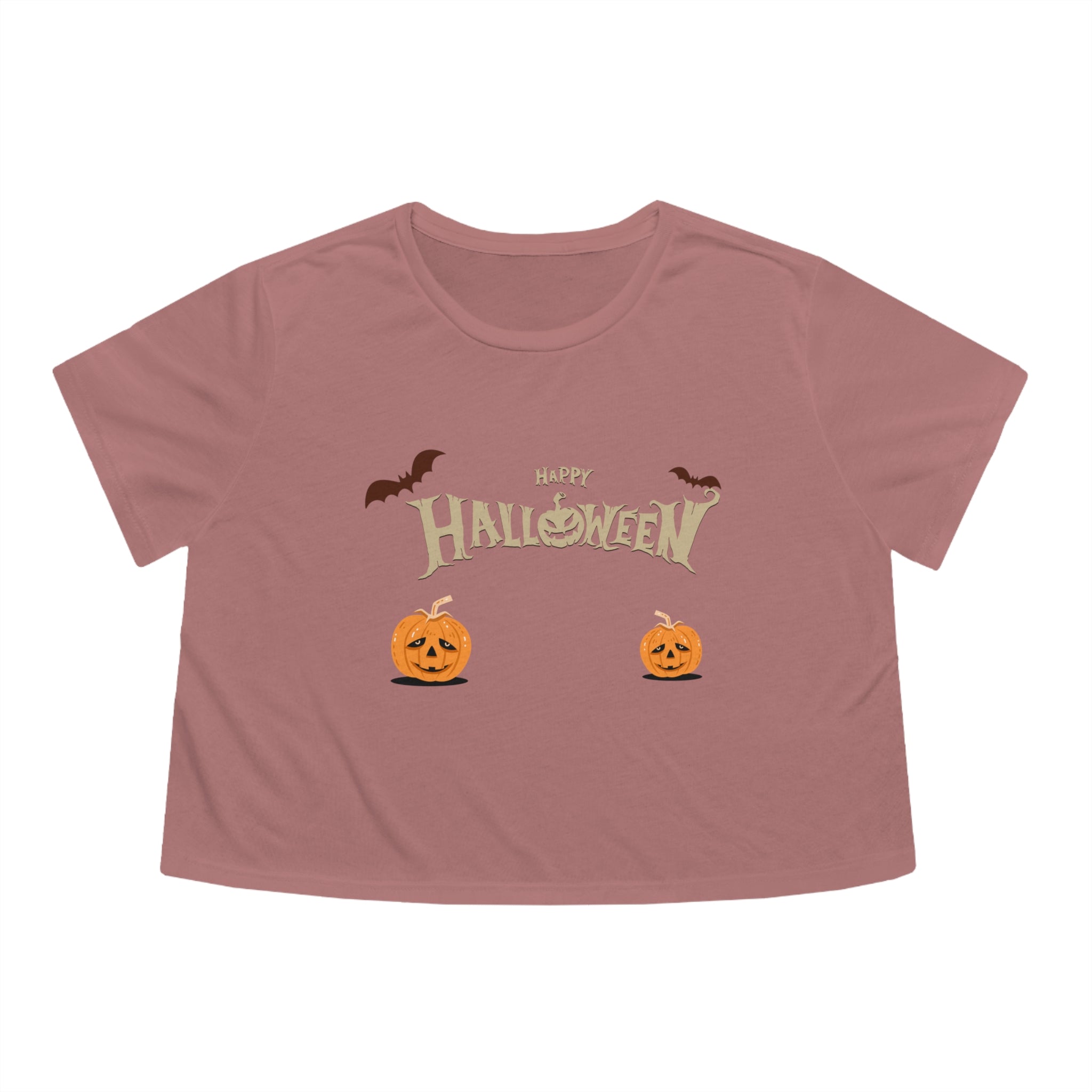 Halloween with Pumpkins | Women's Flowy Cropped Tee