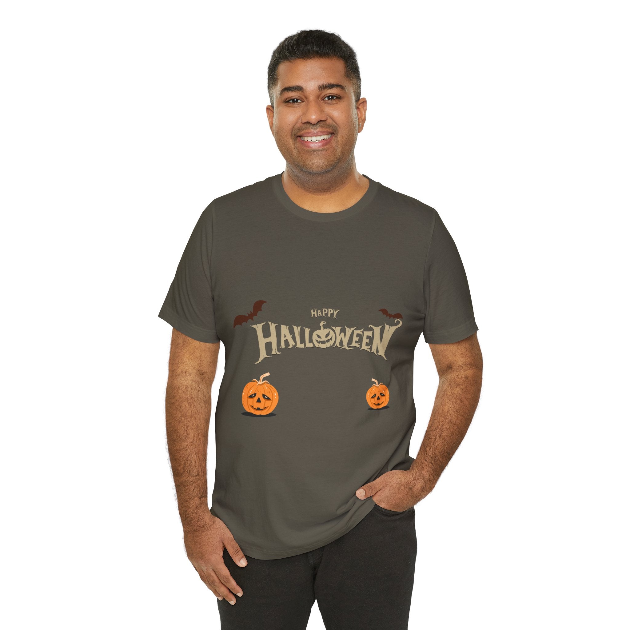Halloween with Pumpkins | Unisex Jersey Short Sleeve Tee