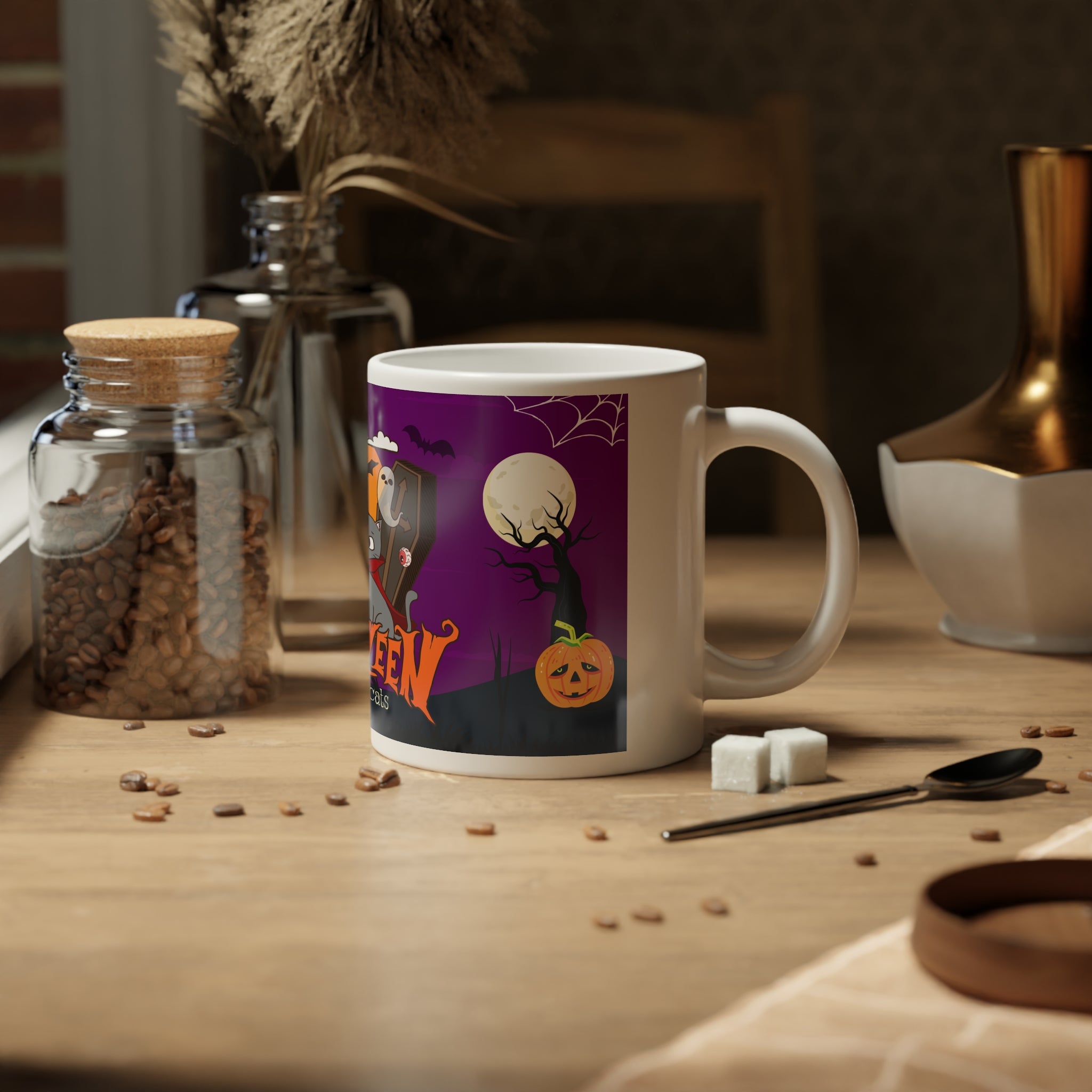 Happy Halloween is Better with Cats | Jumbo Mug