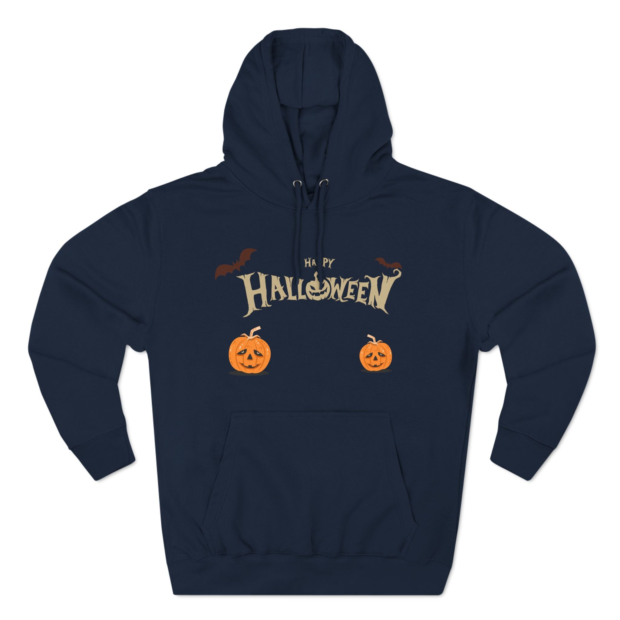 Halloween with Pumpkins | Three-Panel Fleece Hoodie