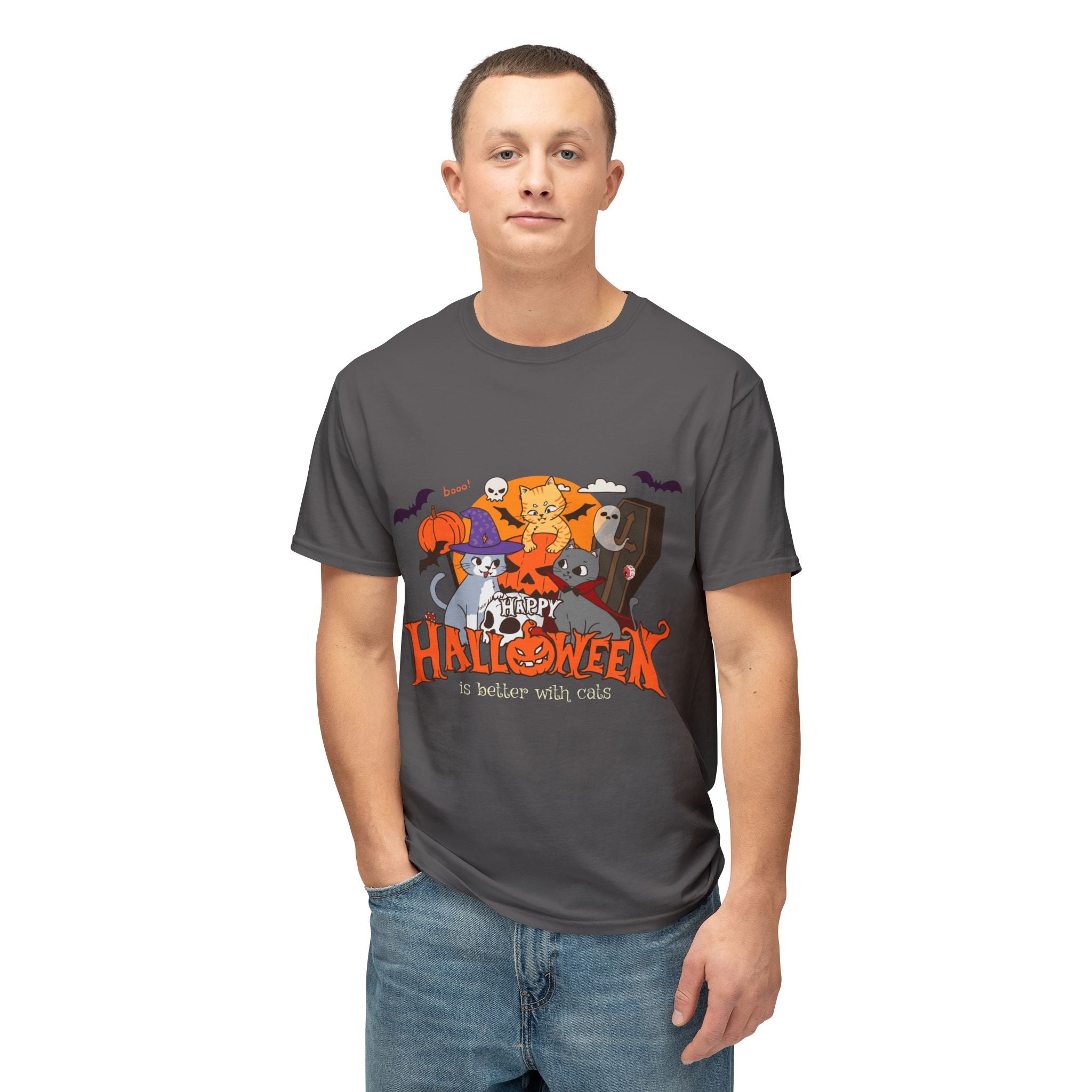 Halloween is Better with Cats | Unisex HD Cotton™ T-shirt