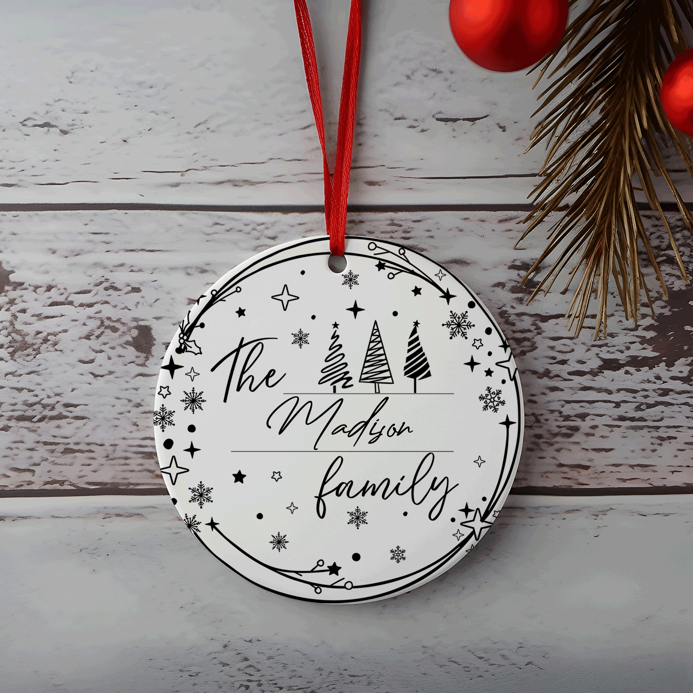 Home Sweet Home | Christmas in New Home State | Ceramic Ornament