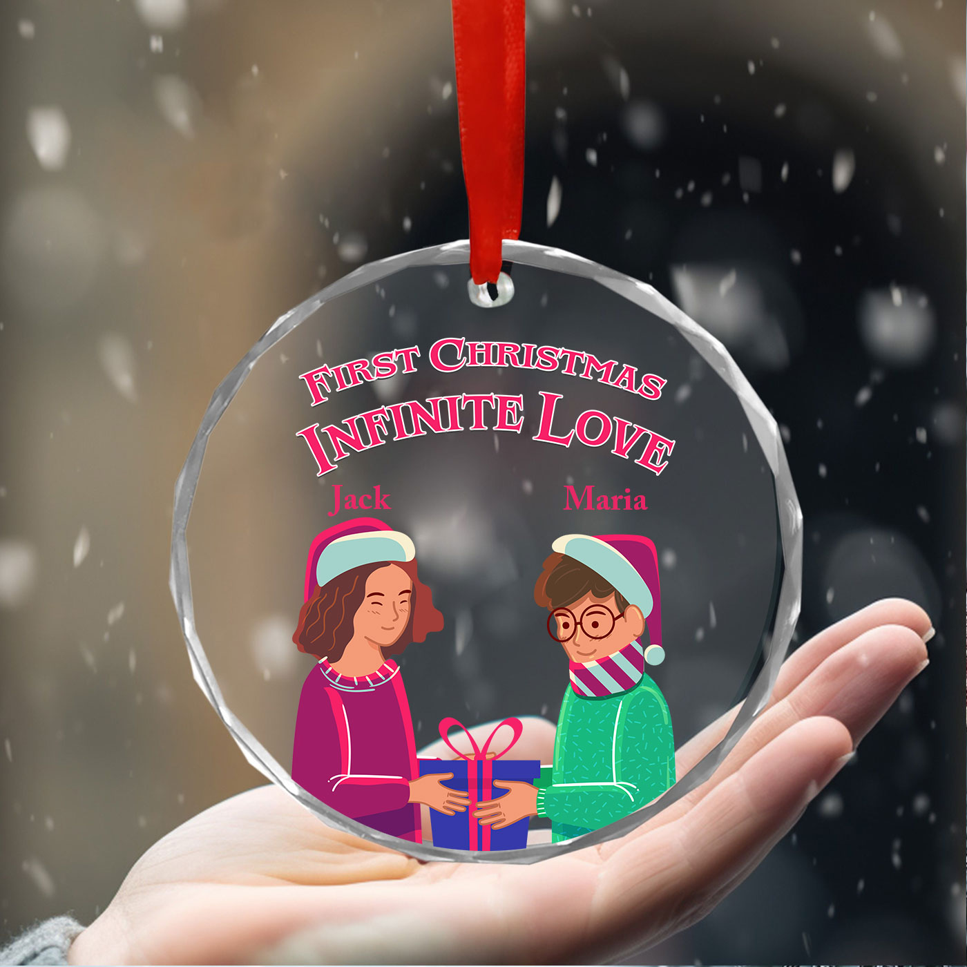 Infinite Love First Christmas | Celebrate a Season of Togetherness | Glass Ornament