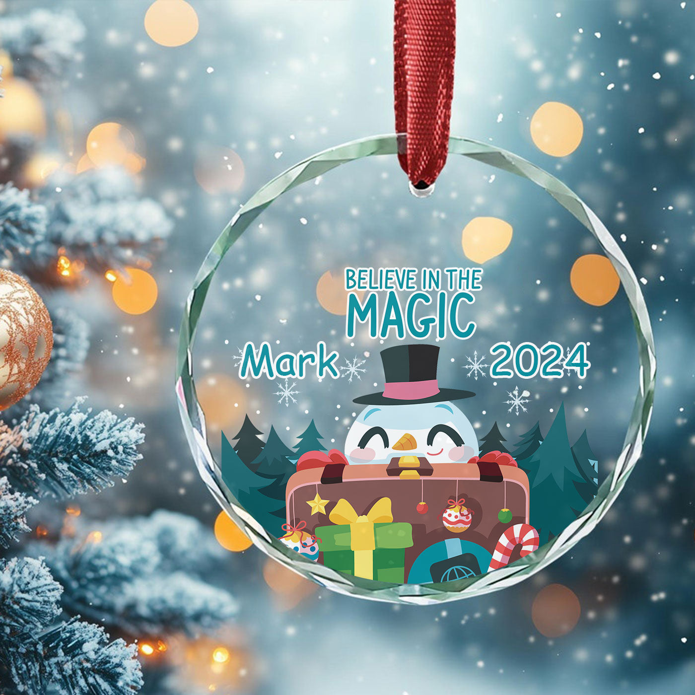 Believe in the Magic Christmas | Embrace the Joy of the Season | Glass Ornament