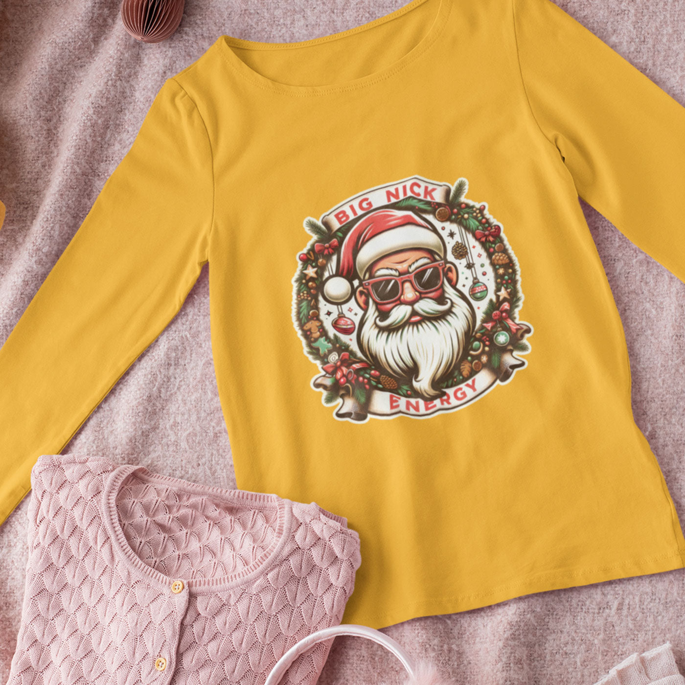 Big Nick Energy | Cool Santa Claus Christmas | Unisex Long Sleeve