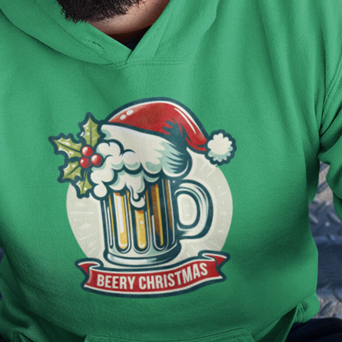 Beery Christmas | Fun Festive Beer | Unisex Hoodie