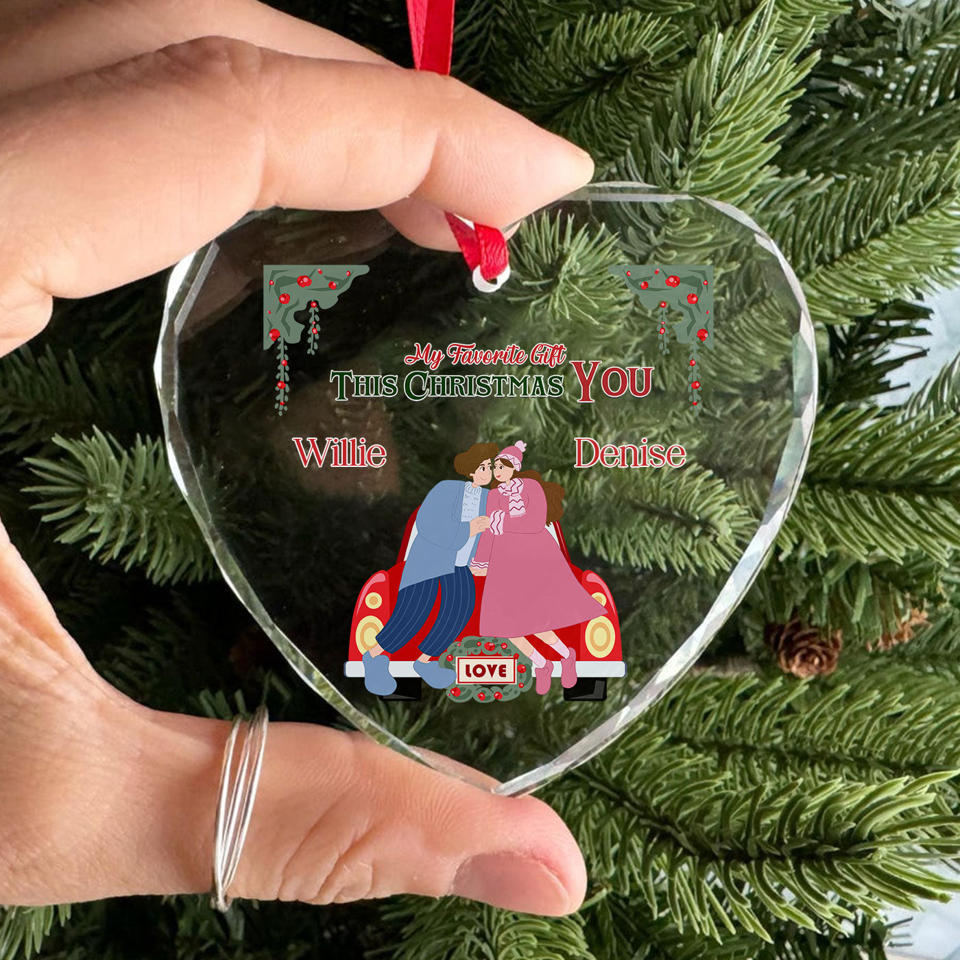 My Favorite Gift This Christmas is You | Glass Ornament
