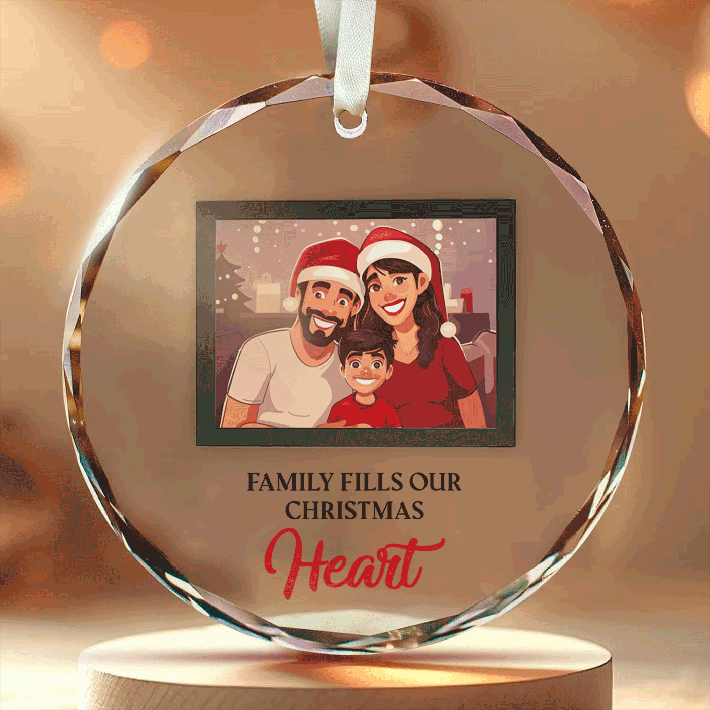 Christmas Family Portrait | Capture Holiday Smiles |  Glass Ornament