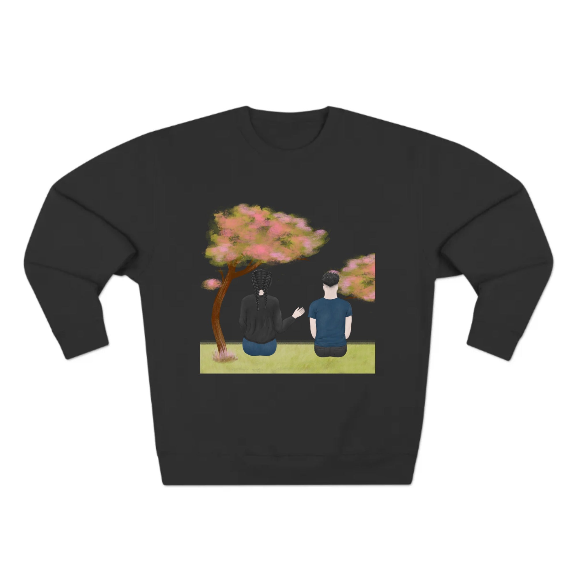 Parents with Children in Fall | Unisex Crewneck Sweatshirt