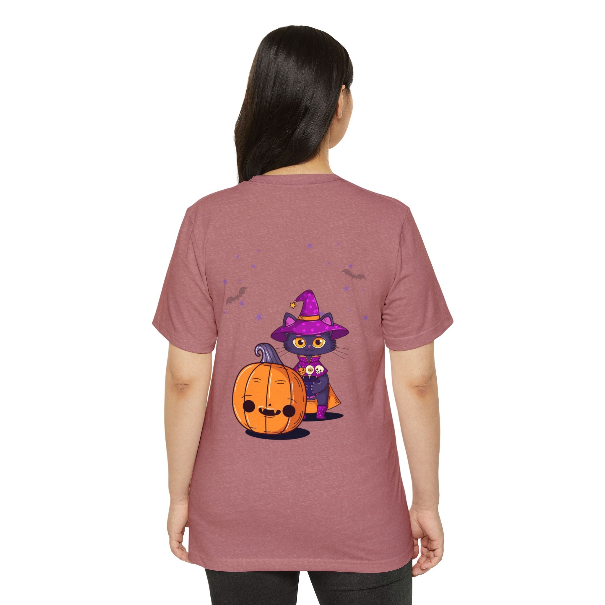 Halloween with Witch's Cats | Unisex Recycled Organic T-Shirt