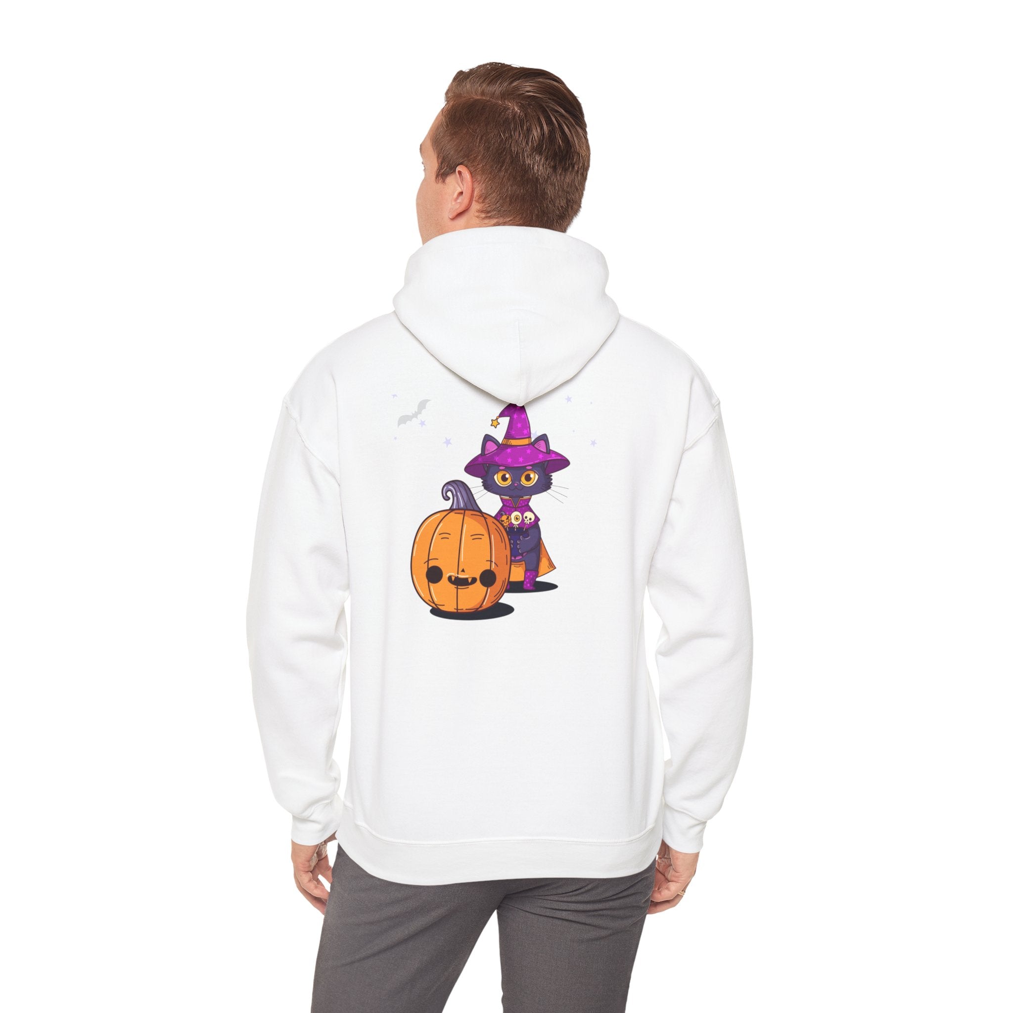 Halloween with Witch's Cats | Unisex Heavy Blend Hooded Sweatshirt