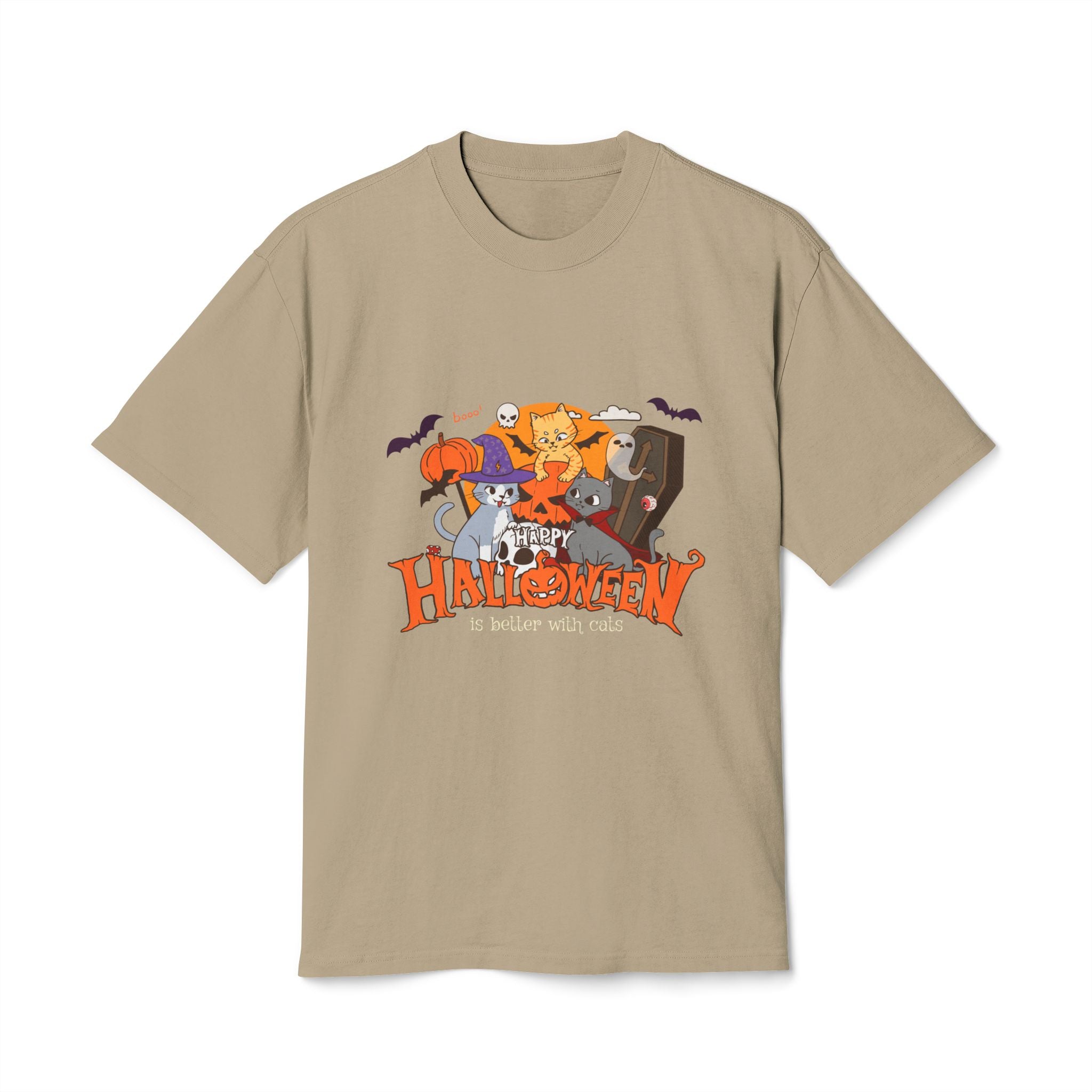 Halloween is Better with Cats | Unisex Heavy Faded Tee