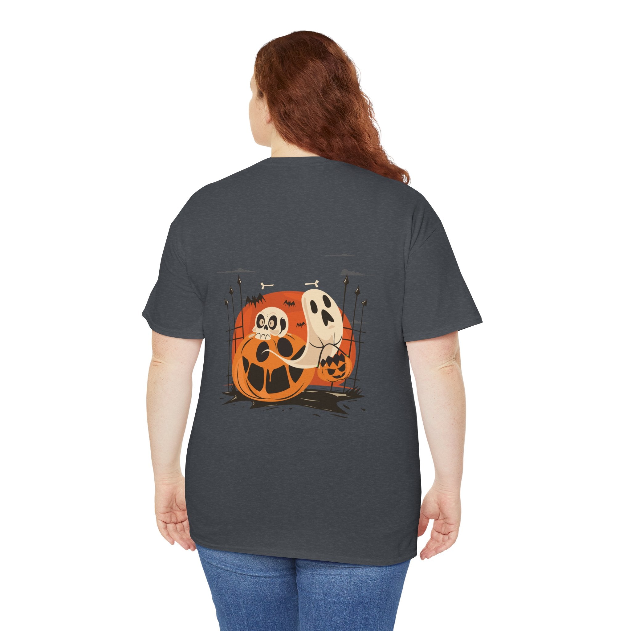 Halloween with Pumpkin | Unisex Heavy Cotton Tee