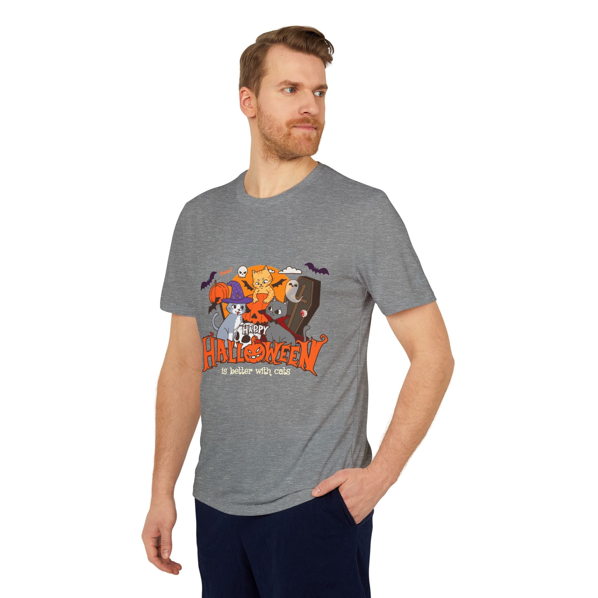Halloween is Better with Cats | adidas Unisex Sport T-shirt