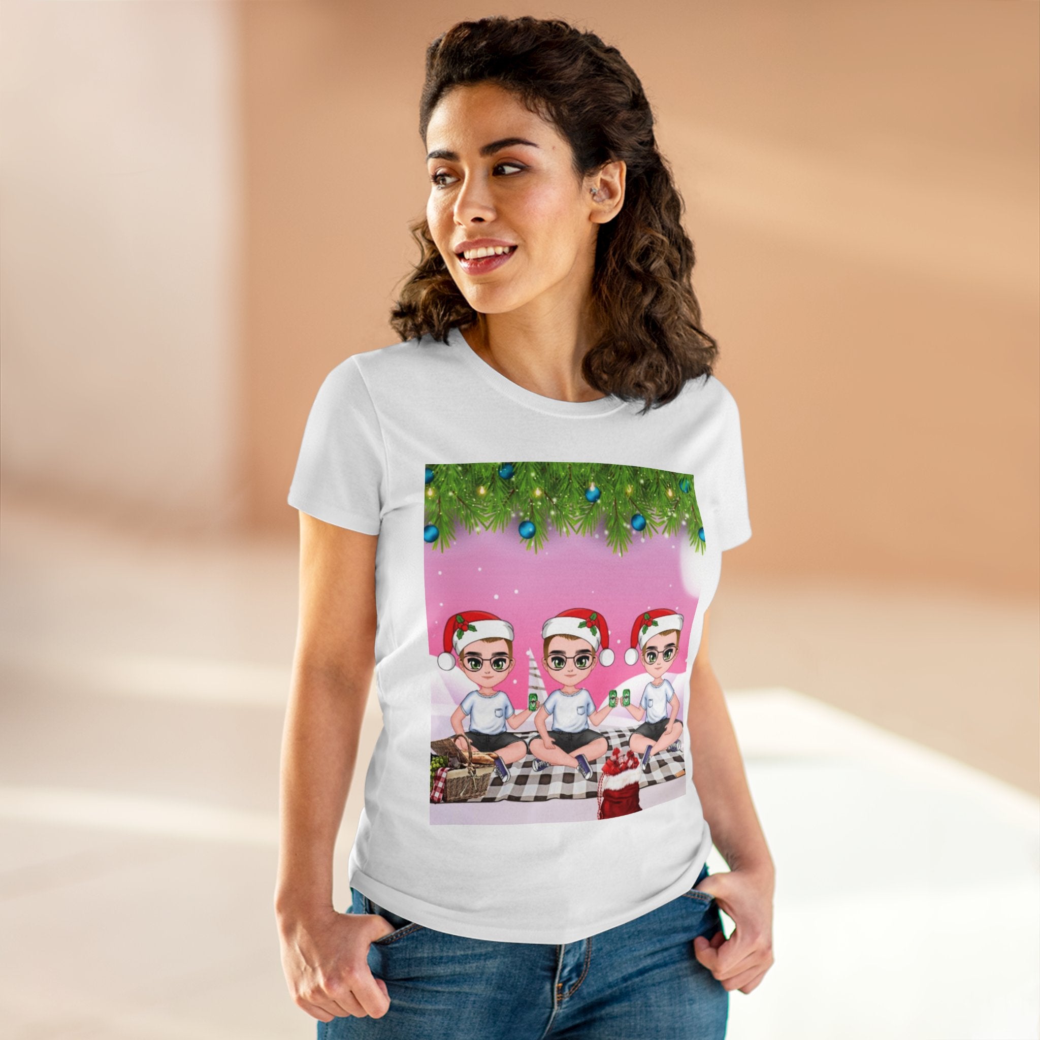 Happy Christmas Day Women's Midweight Cotton Tee