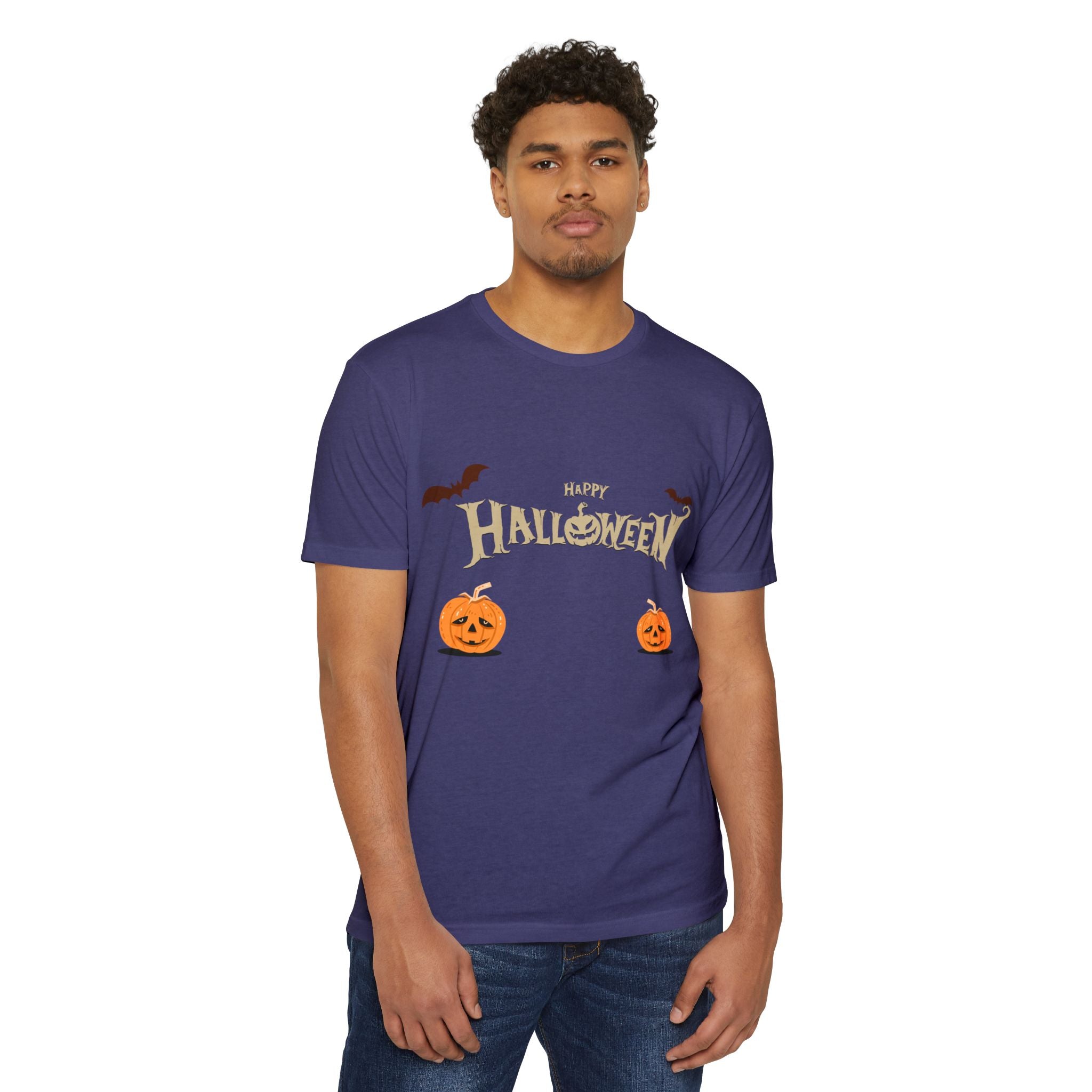 Halloween with Pumpkins | Unisex CVC Jersey T-shirt
