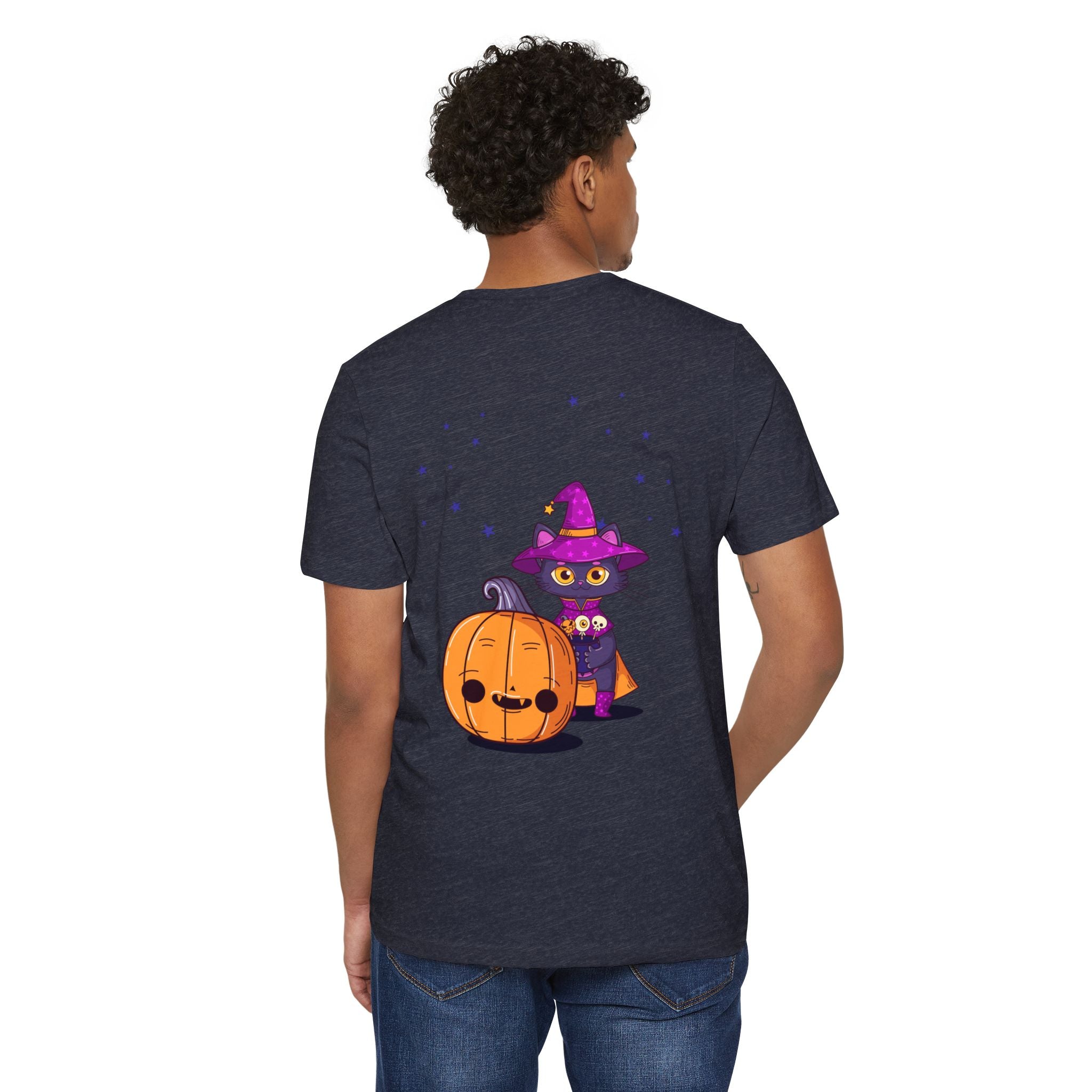 Halloween with Witch's Cats | Unisex Recycled Organic T-Shirt