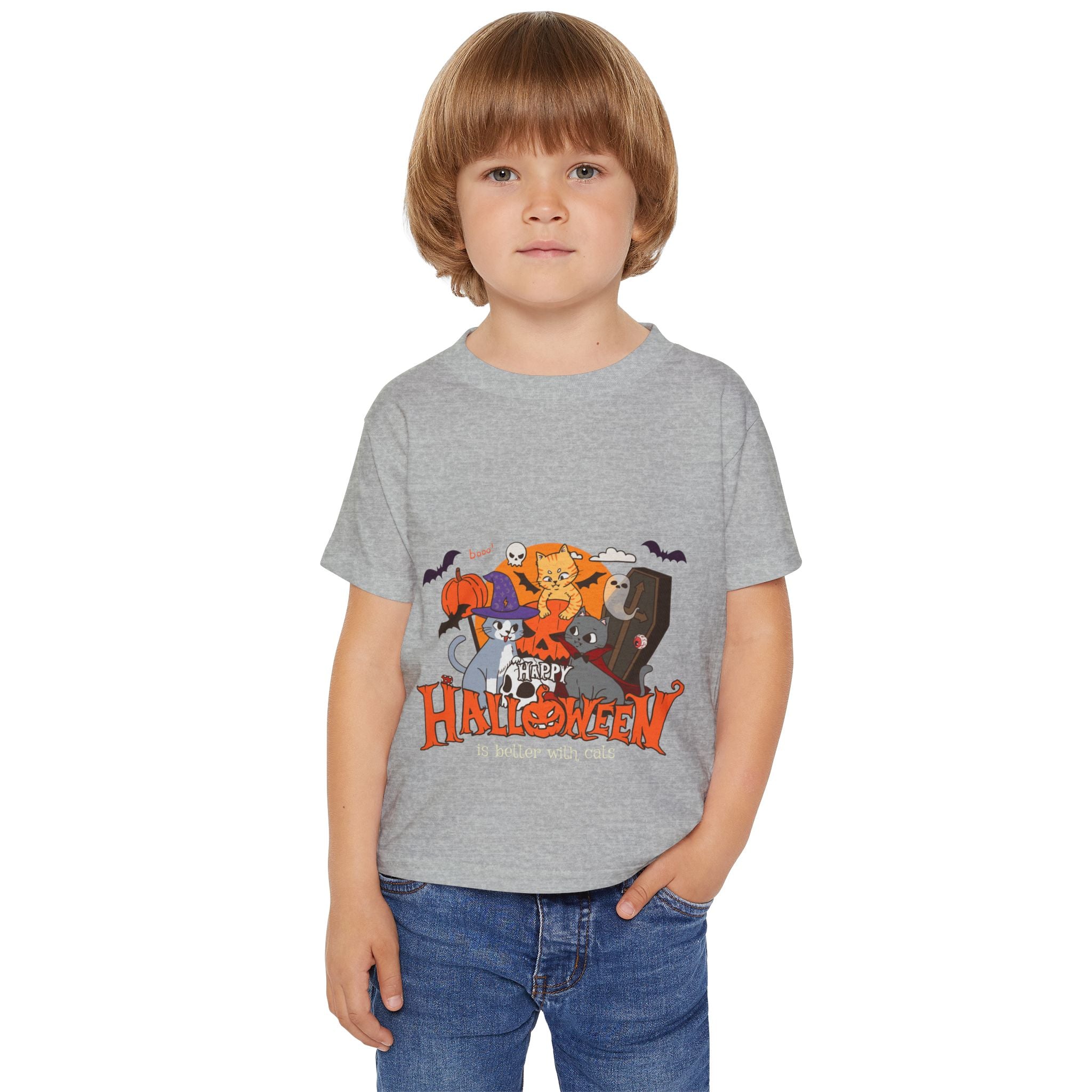 Halloween is Better with Cats | Heavy Cotton Toddler T-shirt