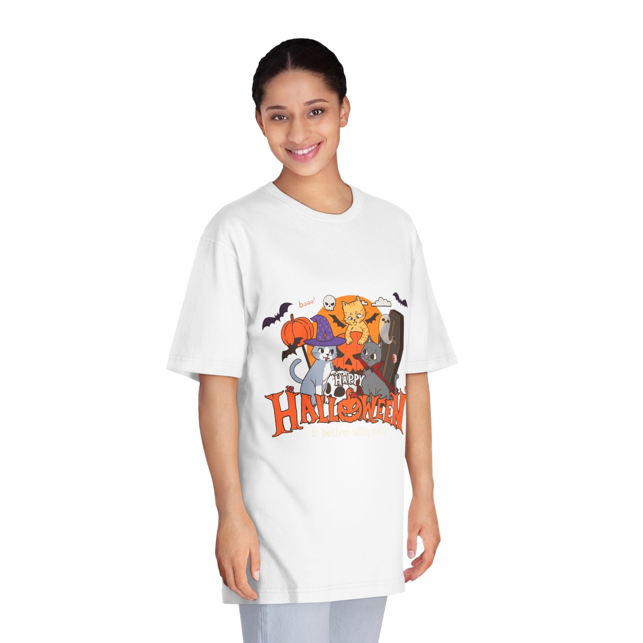 Halloween is Better with Cats | Unisex Classic Crewneck T-Shirt