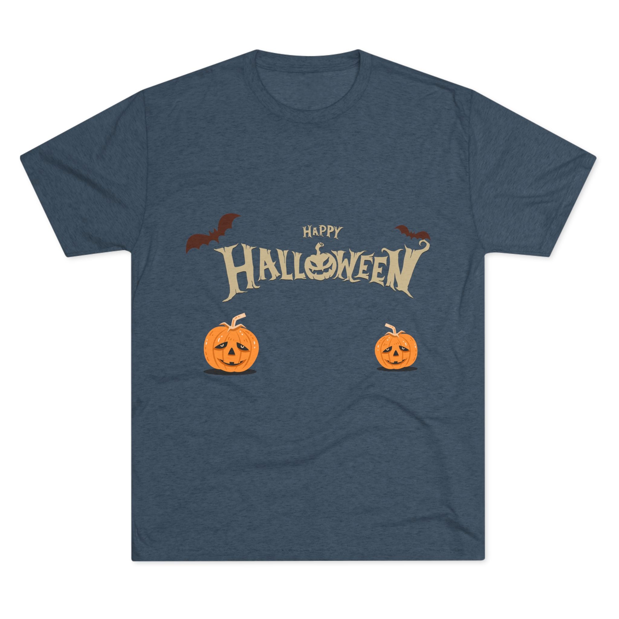 Halloween with Pumpkins | Unisex Tri-Blend Crew Tee