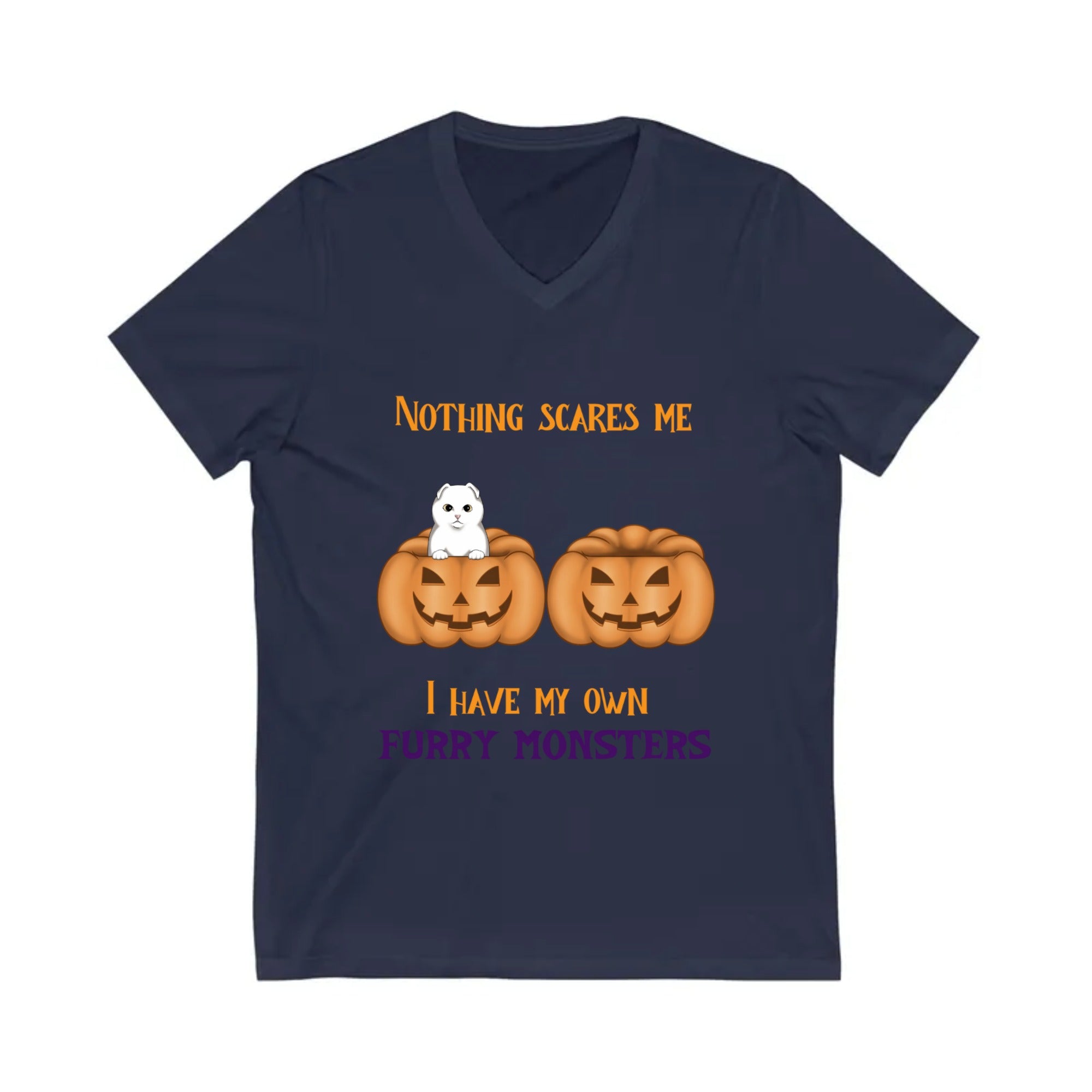 Nothing scares me I have my own Furry Monster | Unisex Jersey Short Sleeve V-Neck Tee