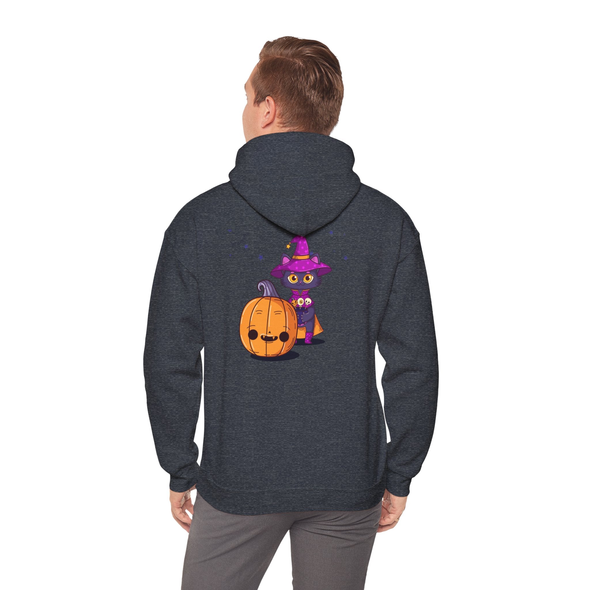 Halloween with Witch's Cats | Unisex Heavy Blend Hooded Sweatshirt