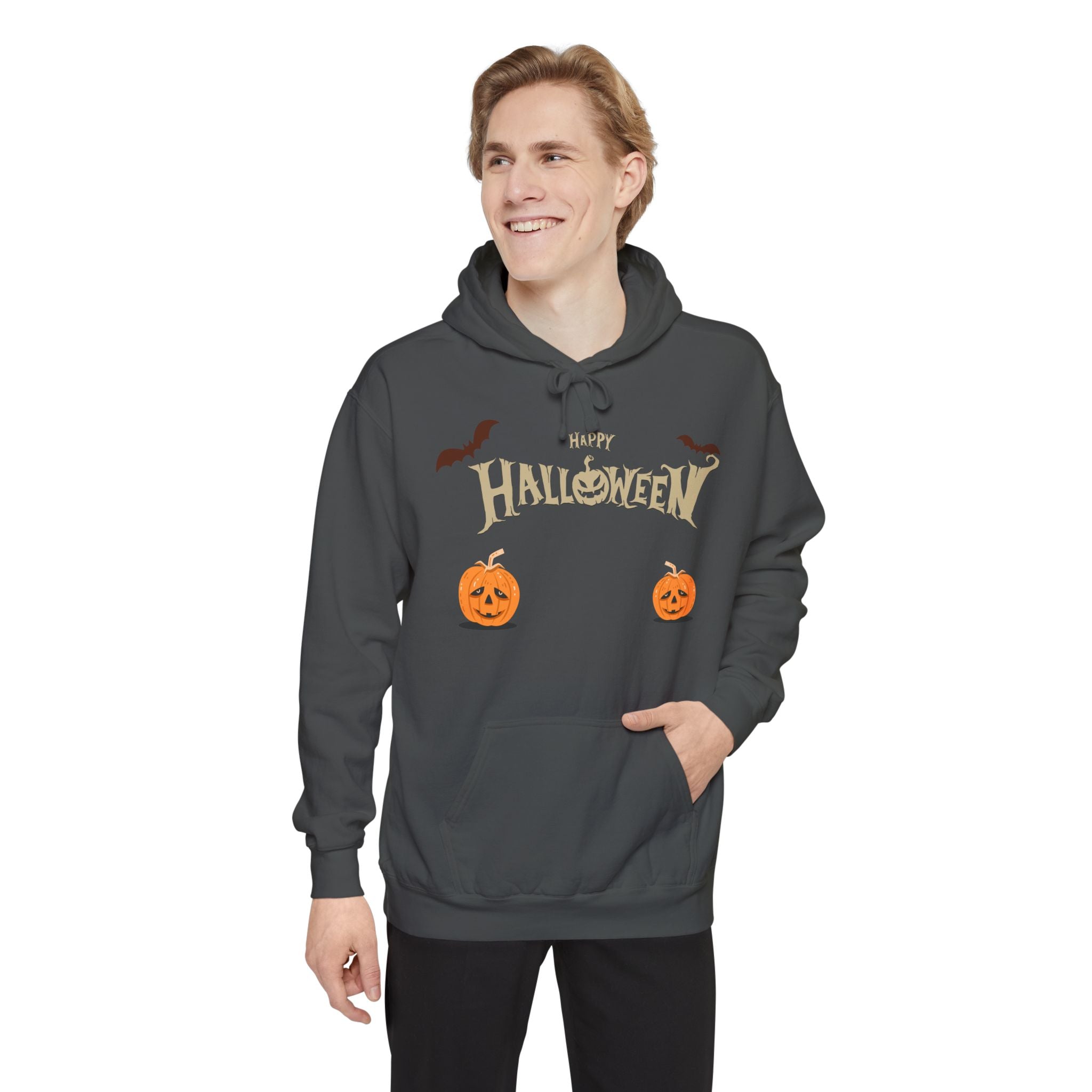 Halloween with Pumpkins | Unisex Garment-Dyed Hoodie