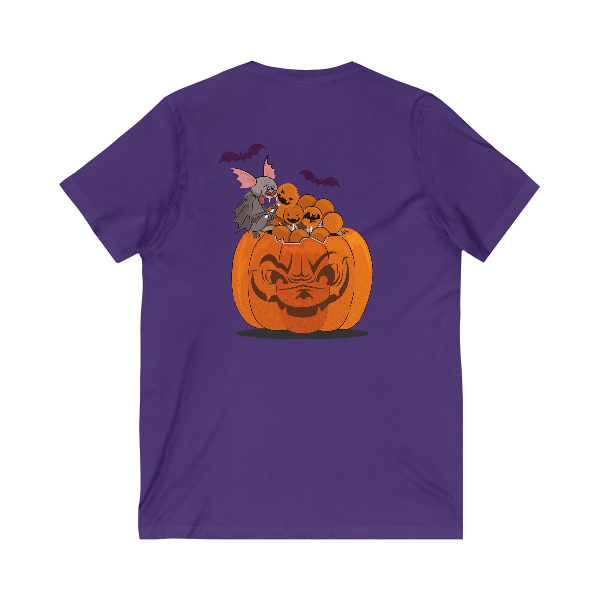 Halloween Trick or Treat  | Unisex Jersey Short Sleeve V-Neck Tee