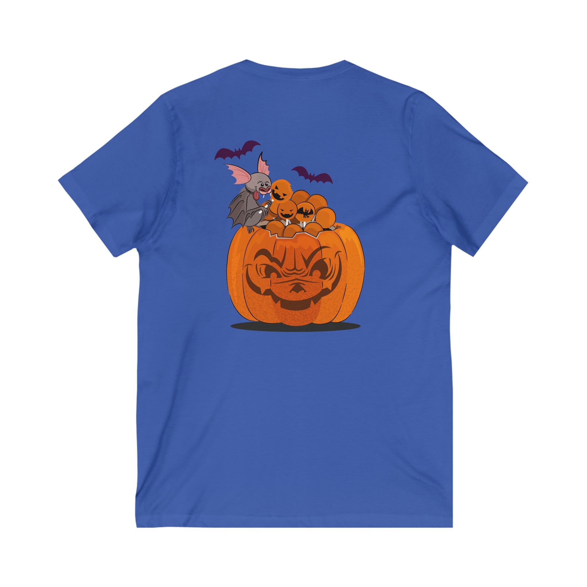 Halloween Trick or Treat  | Unisex Jersey Short Sleeve V-Neck Tee