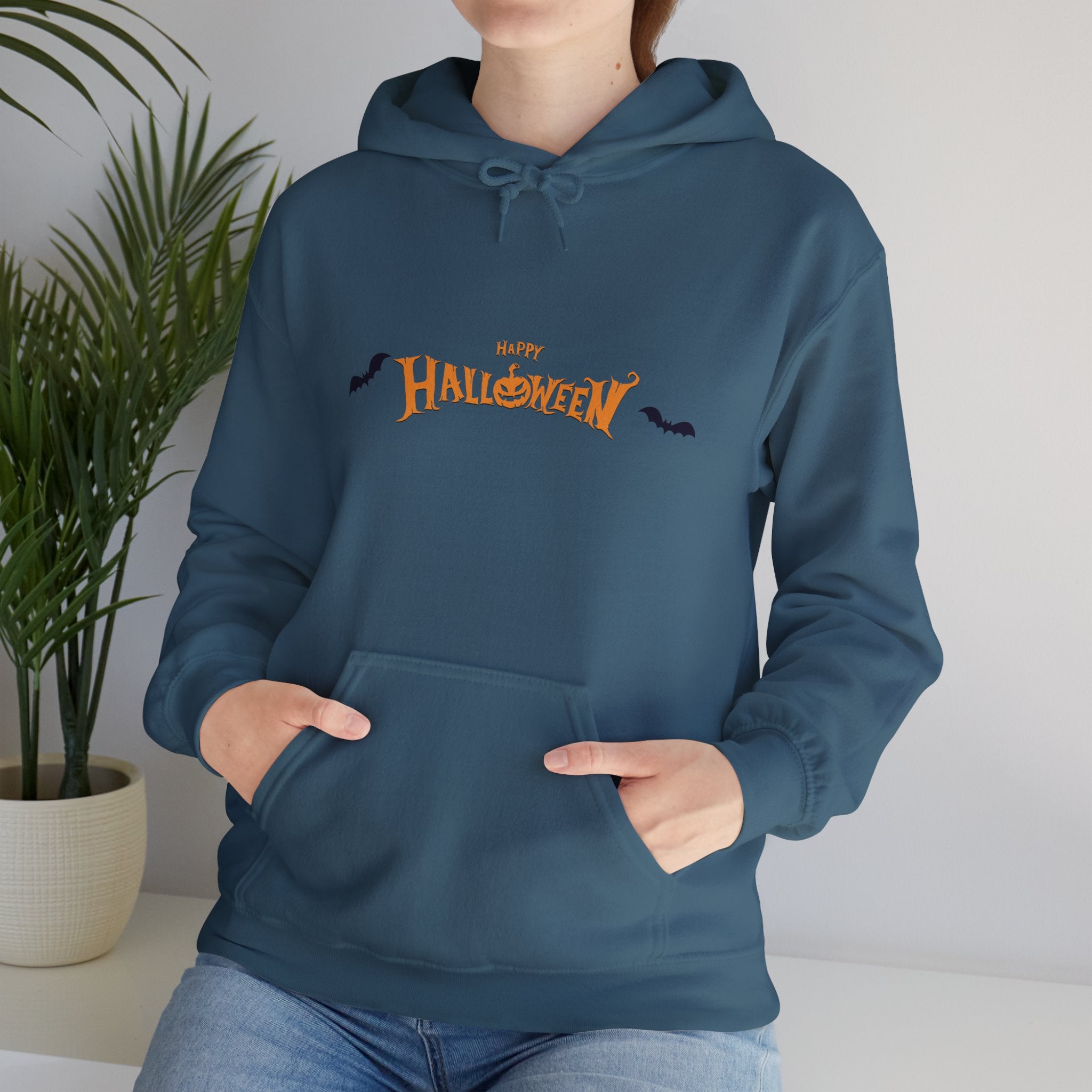 Halloween with Bats | Unisex Heavy Blend Hooded Sweatshirt
