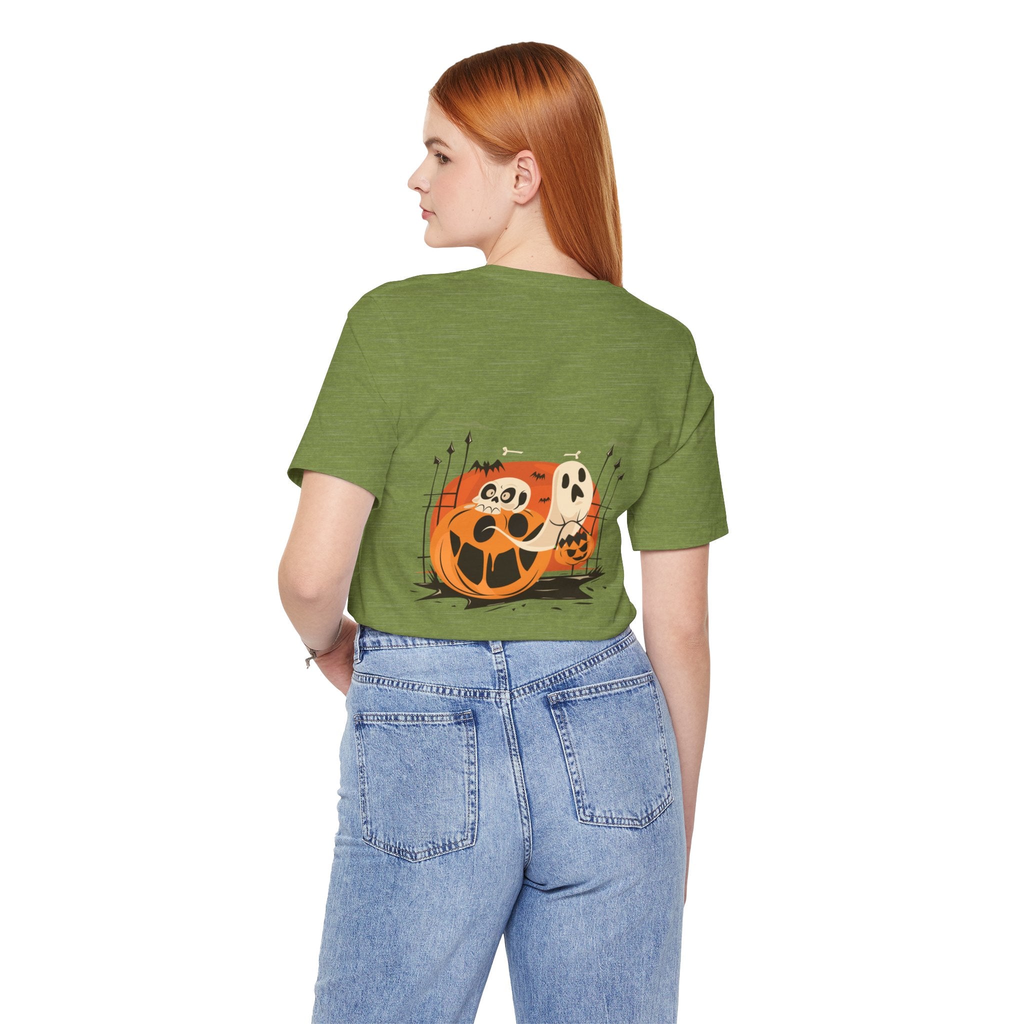 Halloween with Pumpkins | Unisex Jersey Short Sleeve Tee