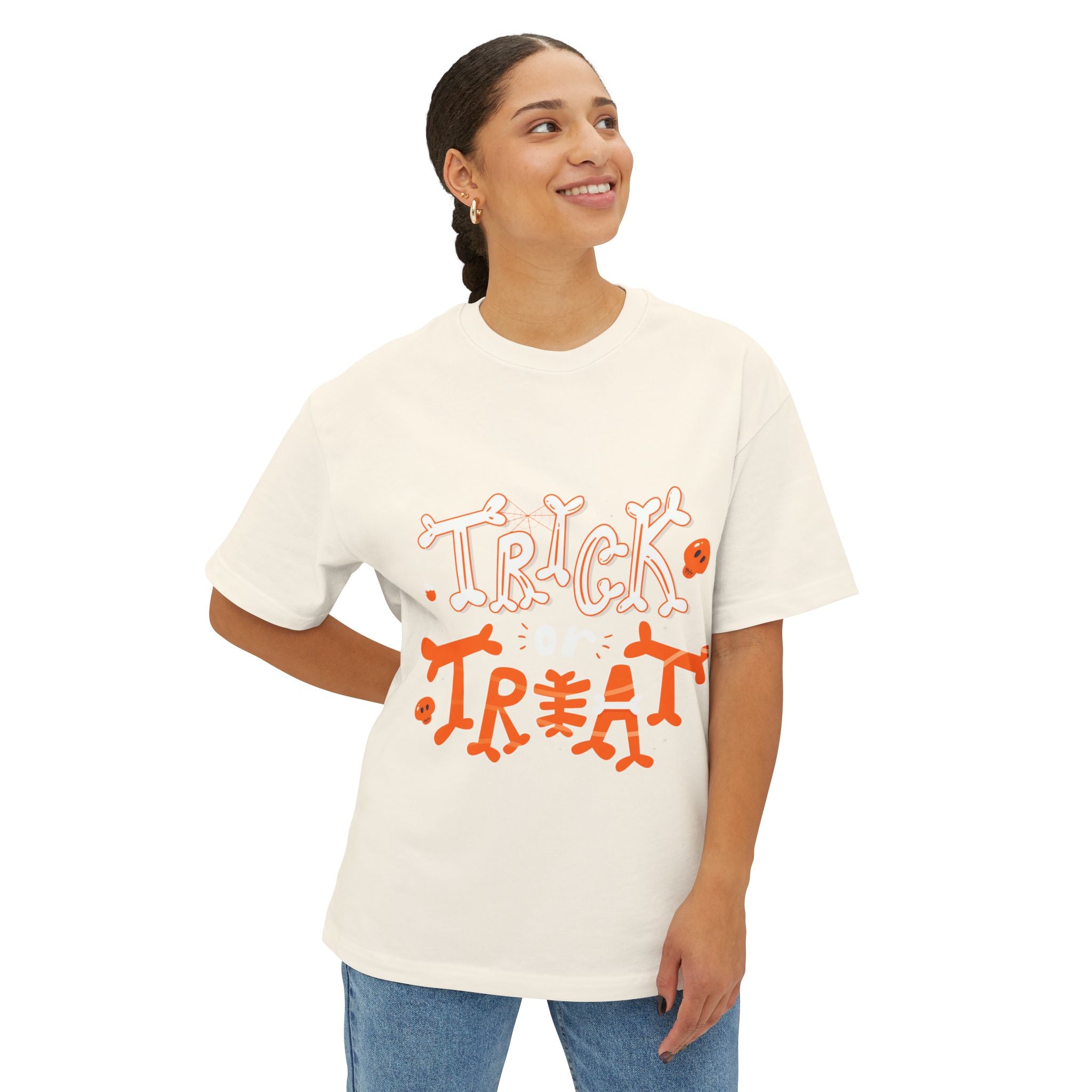 Halloween Trick or Treat | Unisex Oversized Boxy Tee