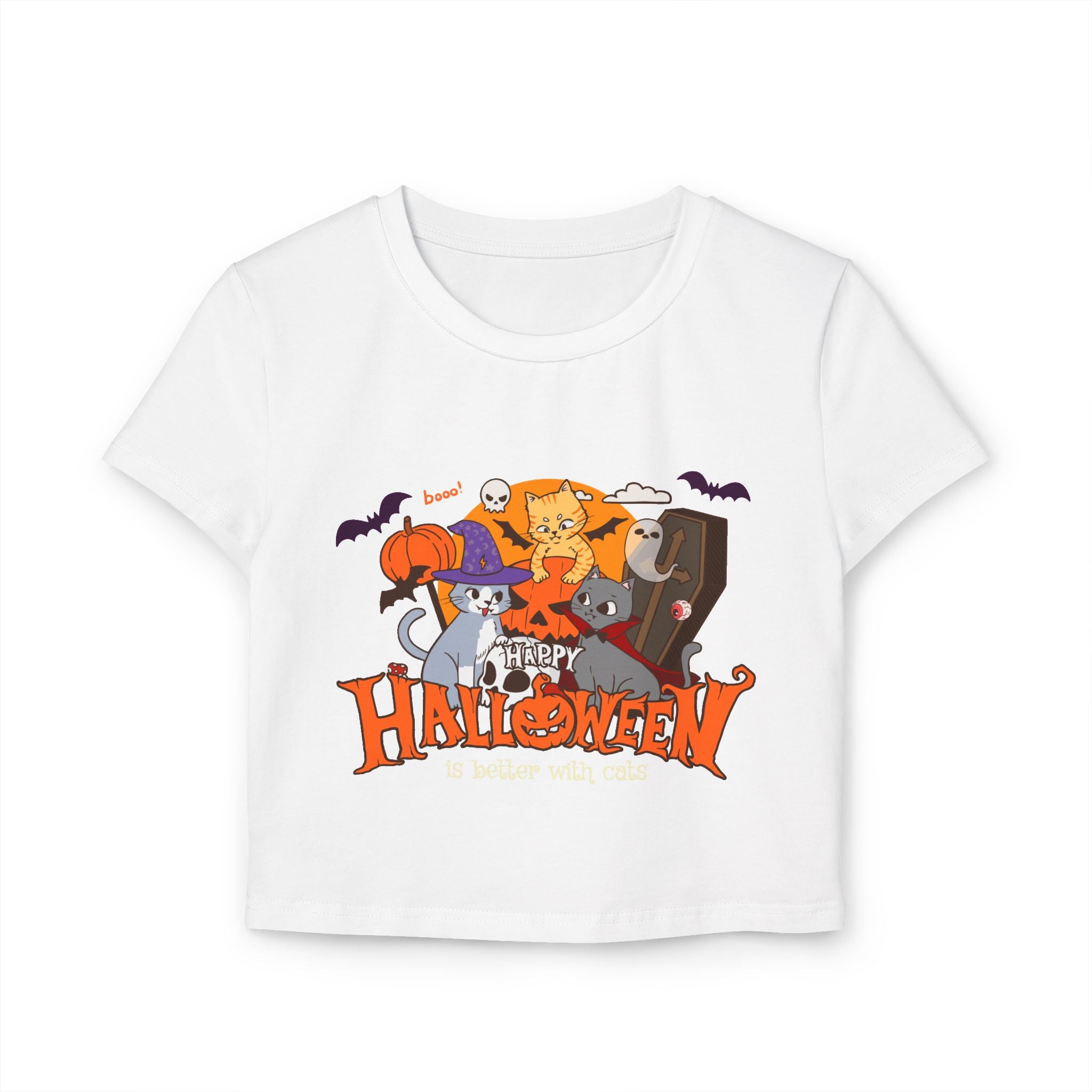 Halloween is Better with Cats | Women's Baby Tee