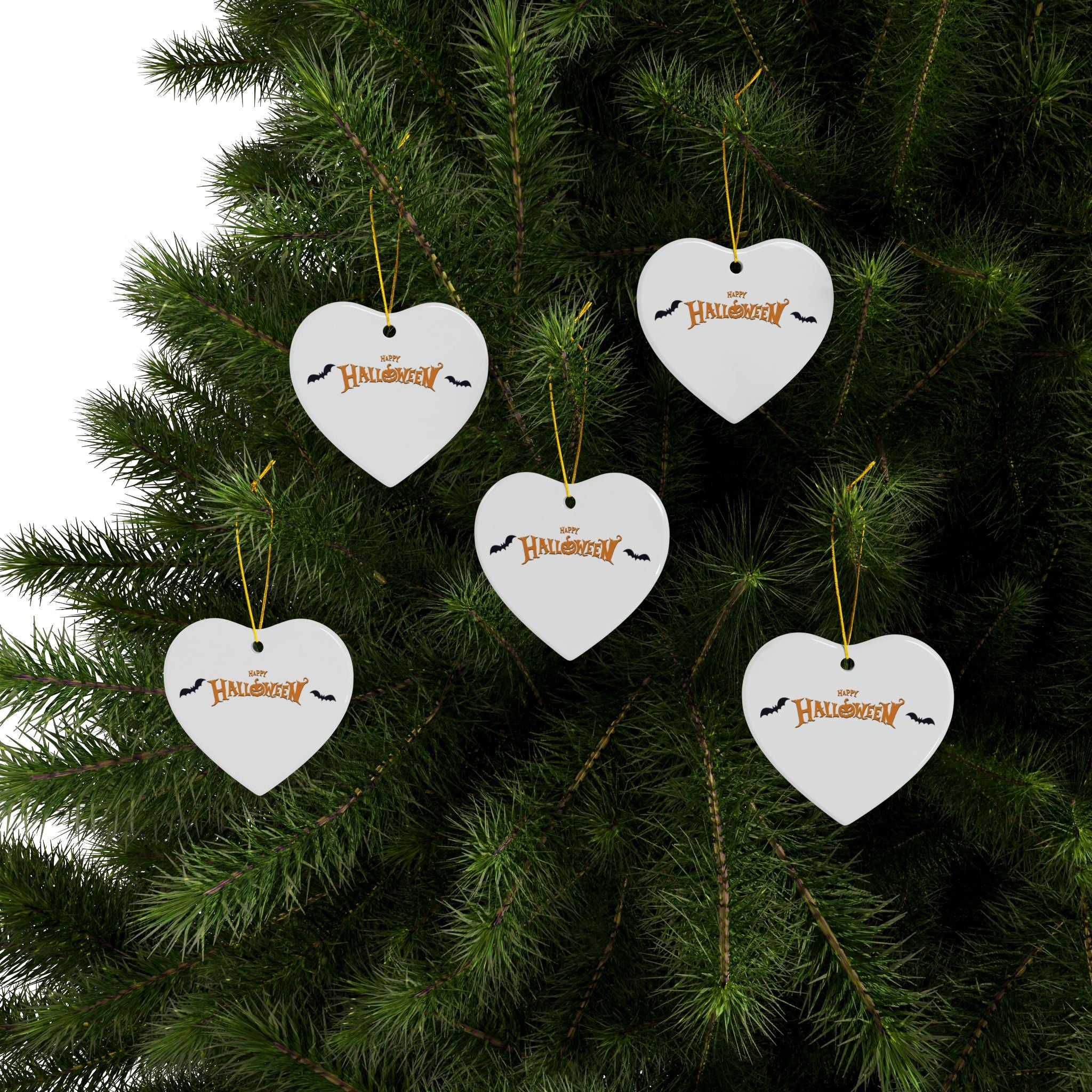 Halloween with Bats | Ceramic Ornaments