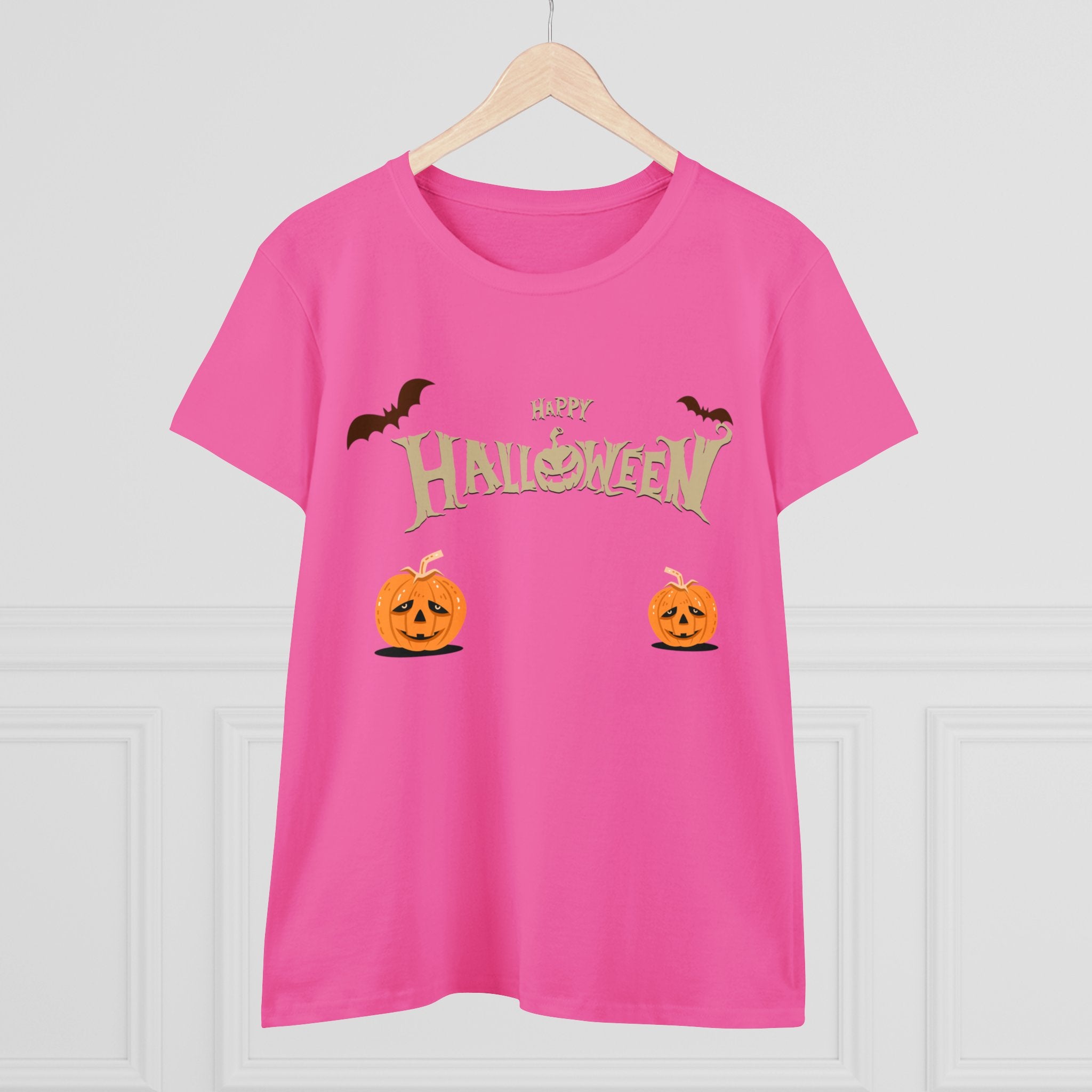 Halloween with Pumpkins | Women's Midweight Cotton Tee