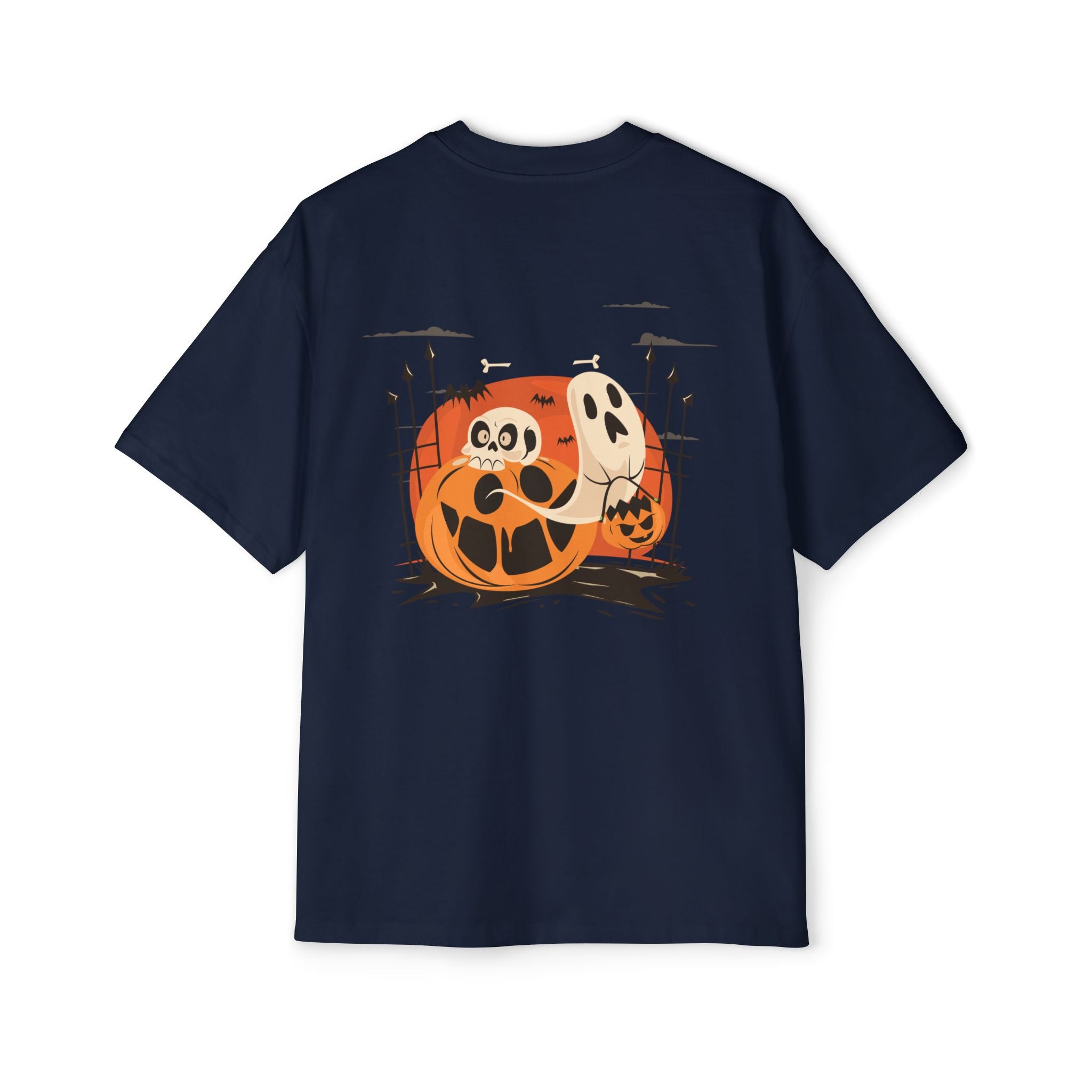 Halloween with Pumpkins | Men's Heavy Oversized Tee