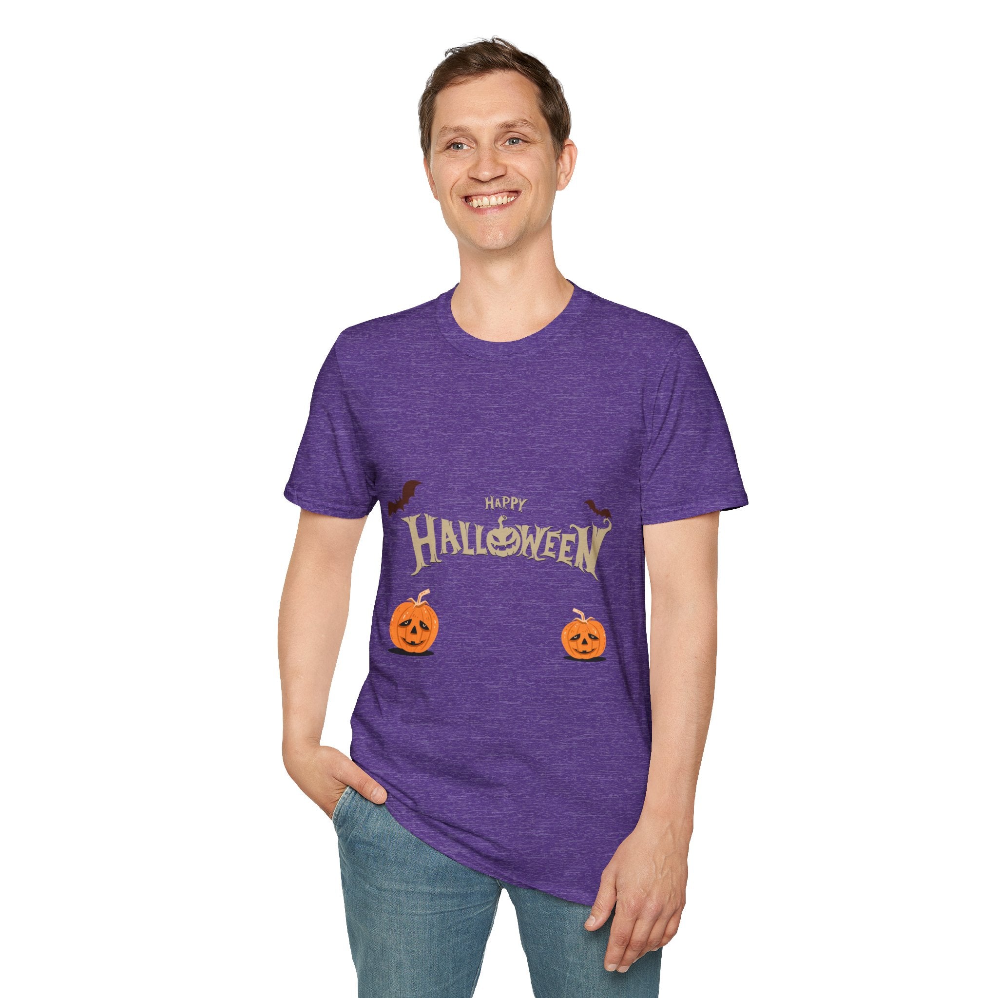 Halloween with Pumpkins | Unisex Softstyle T-Shirt