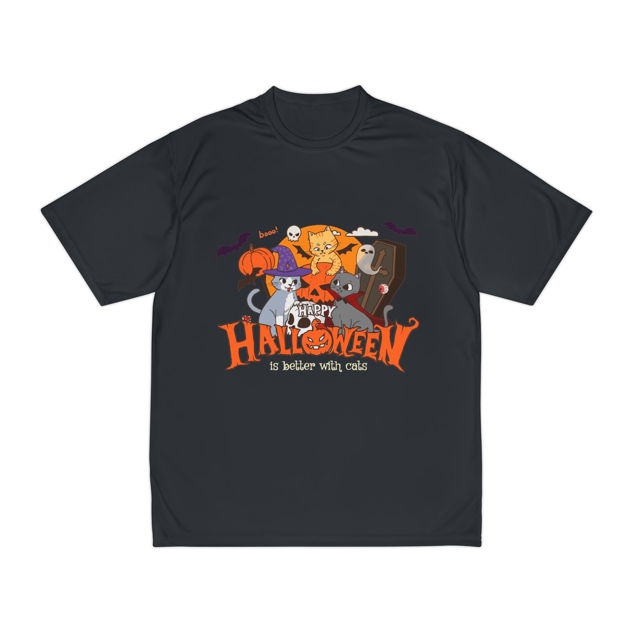 Halloween is Better with Cats | Men's Performance T-Shirt