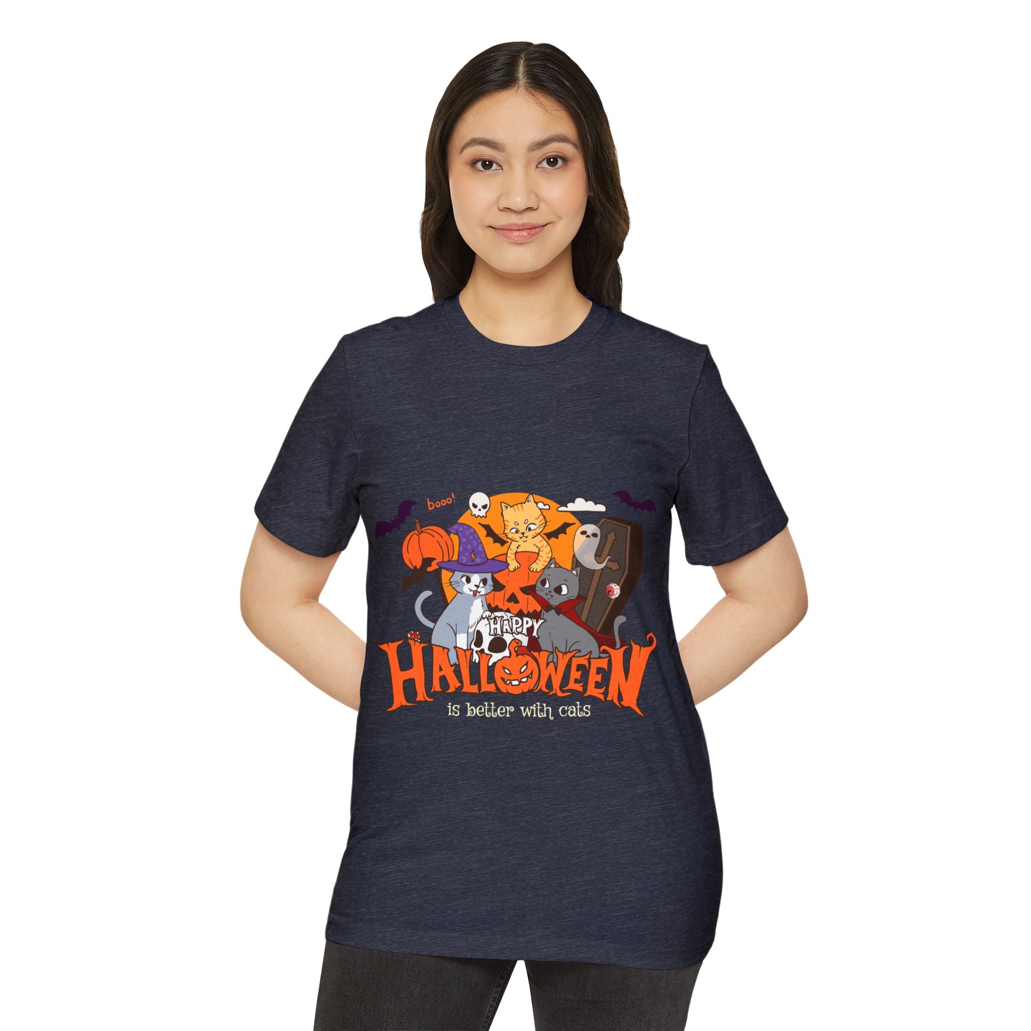 Halloween is Better with Cats | Unisex Recycled Organic T-Shirt