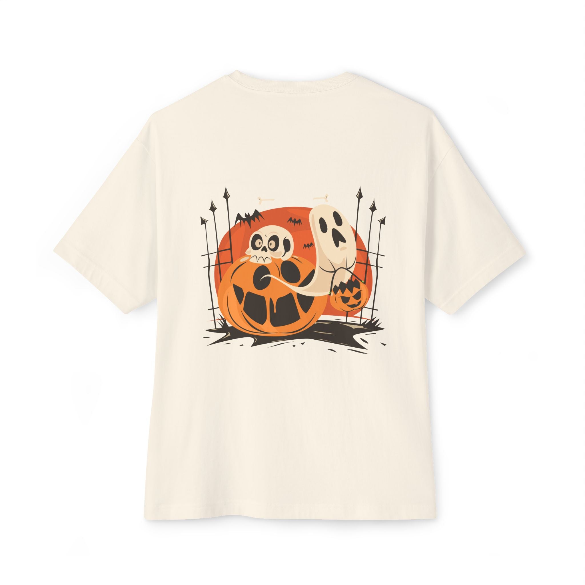 Halloween with Pumpkins | Unisex Oversized Boxy Tee