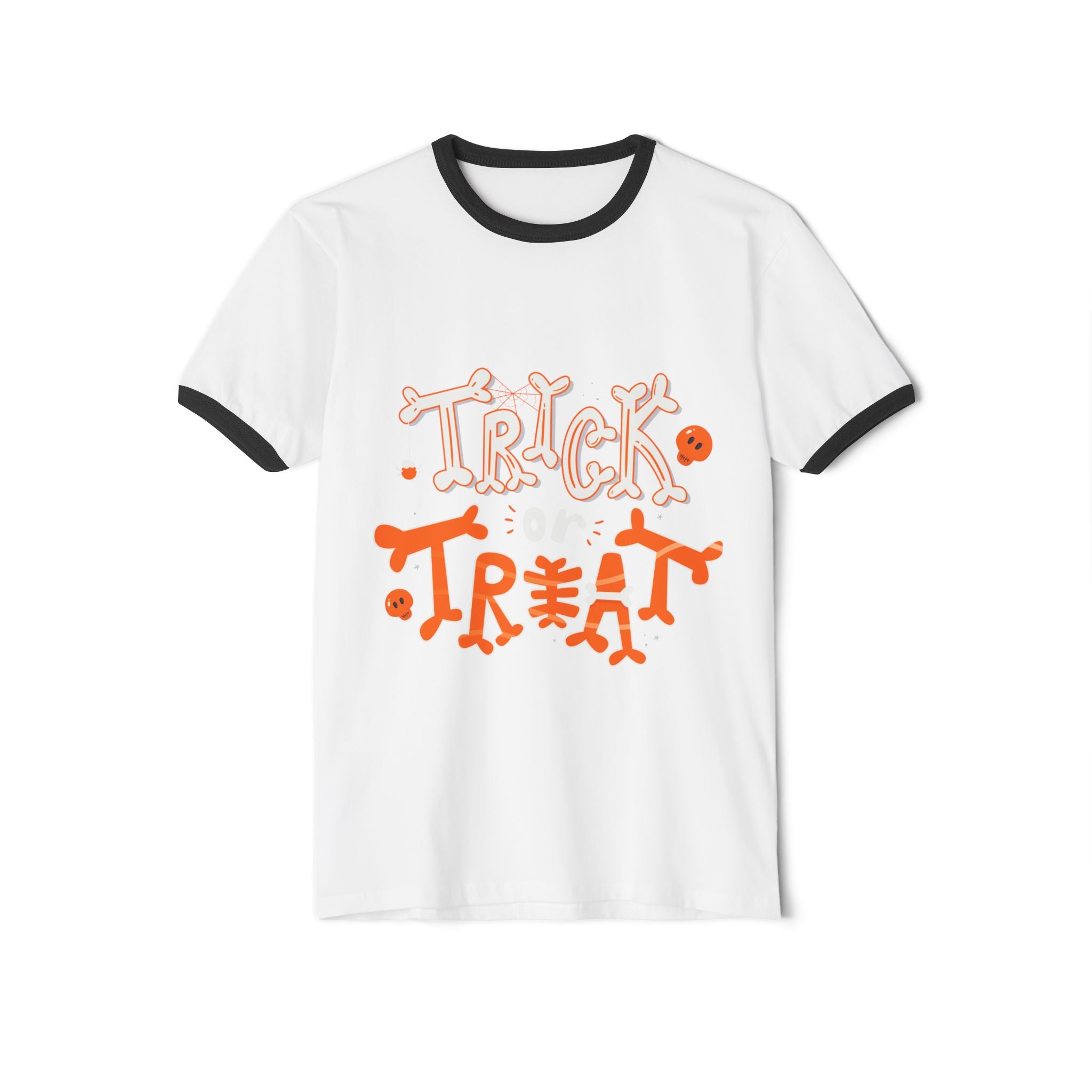 Halloween Trick or Treat | Unisex Cotton Ringer T-Shirt