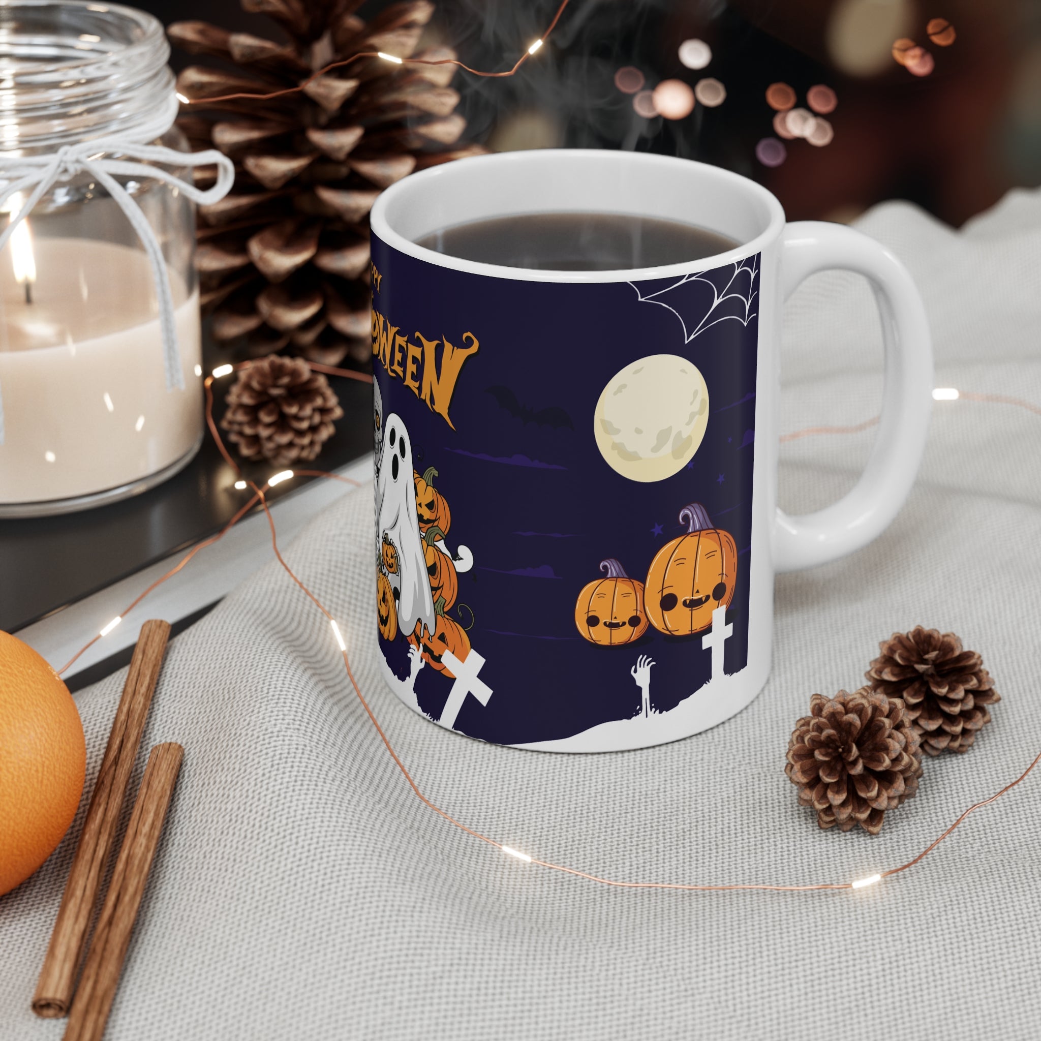 Halloween is Better with Skeleton | White Mug