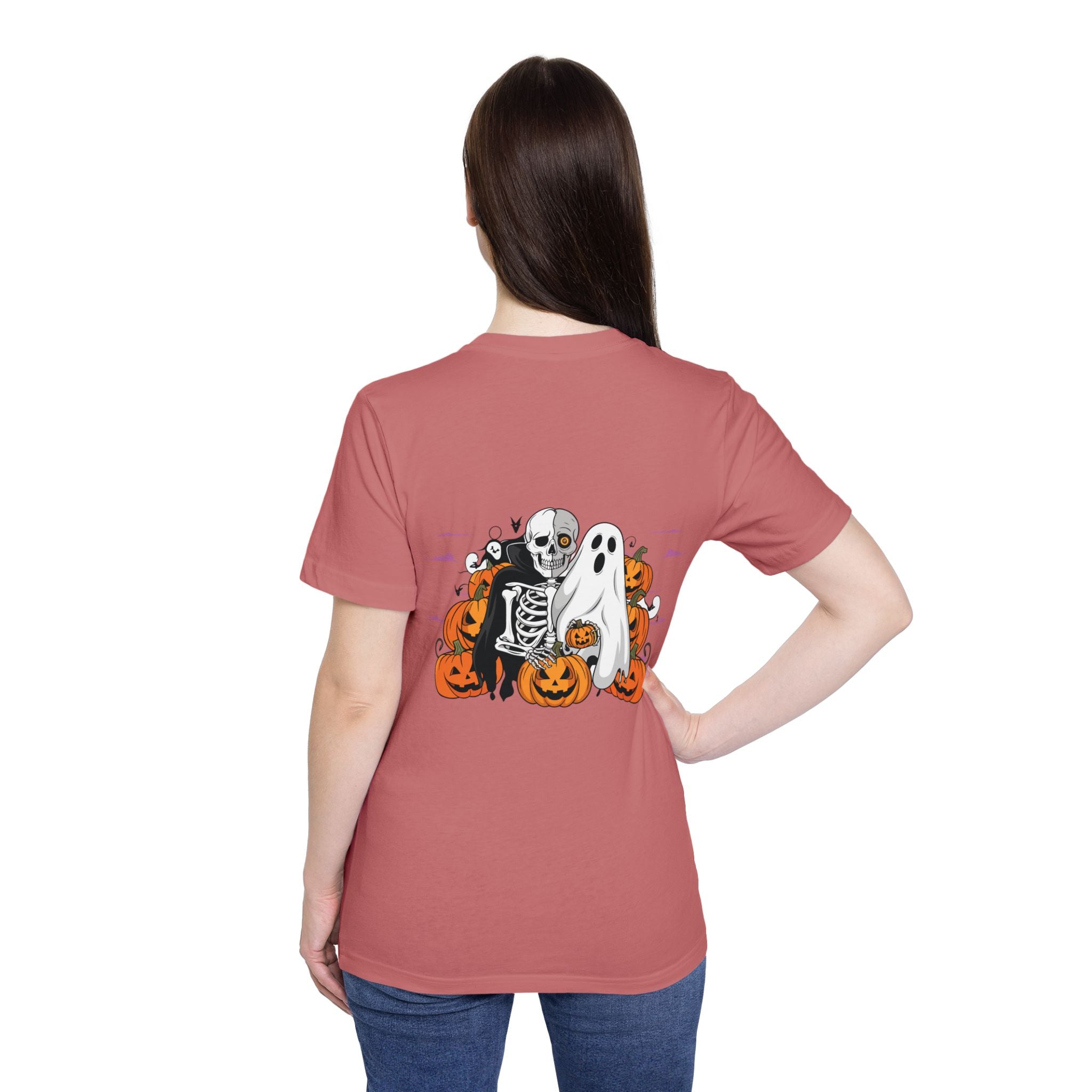Halloween with Bats | USA-Made Unisex Short-Sleeve Jersey T-Shirt