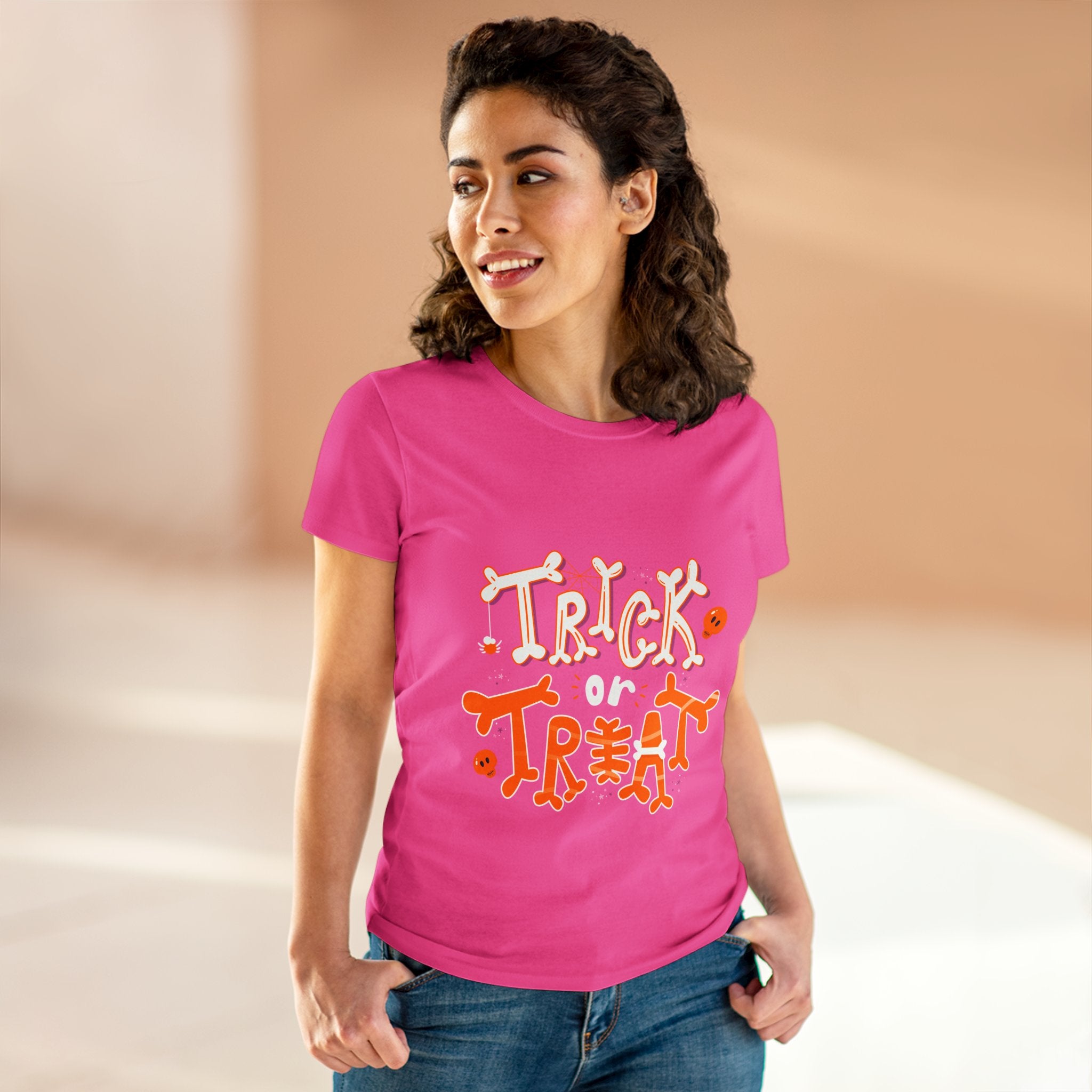 Halloween Trick or Treat | Women's Midweight Cotton Tee