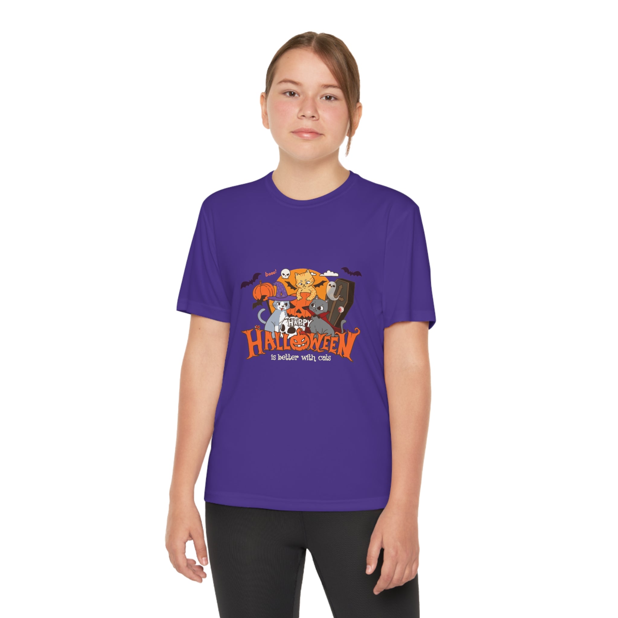 Halloween is Better with Cats | Youth Competitor Tee