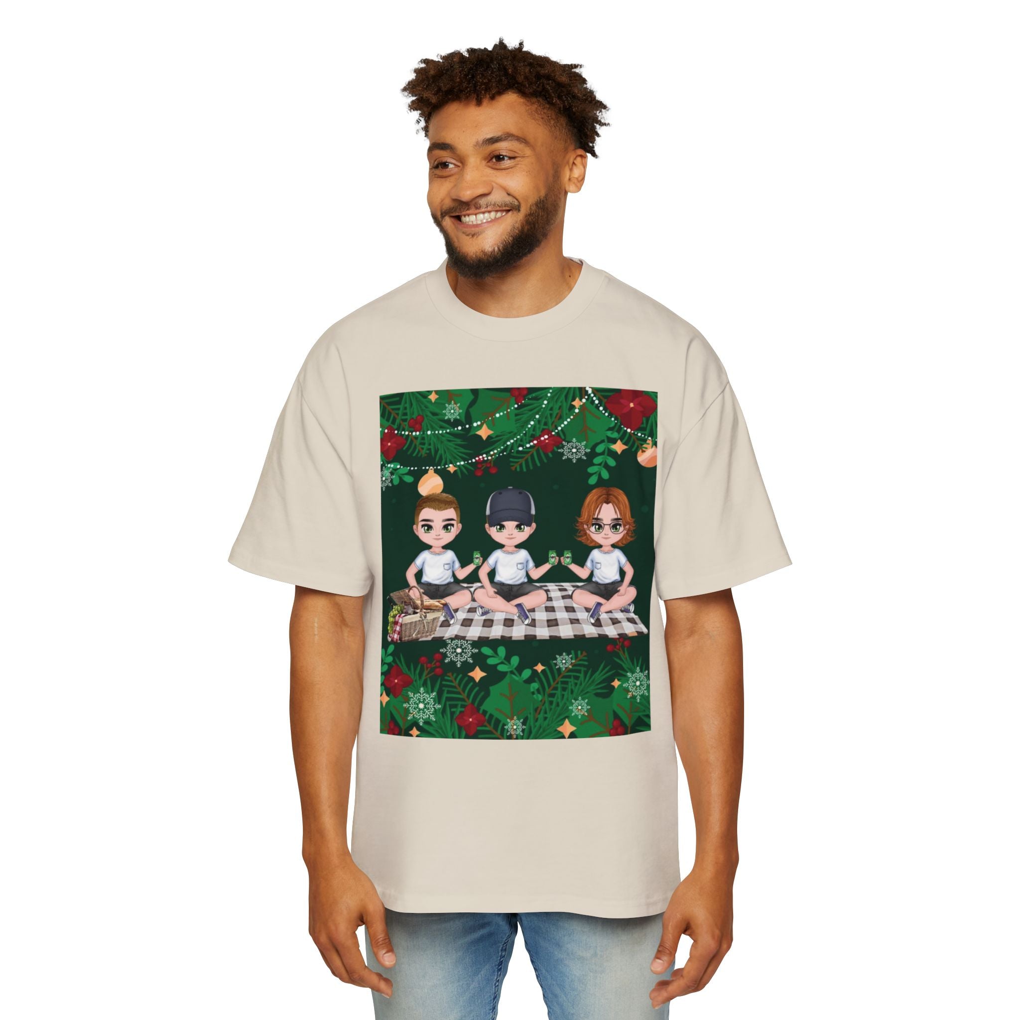 Christmas Family | Men's Heavy Oversized Tee