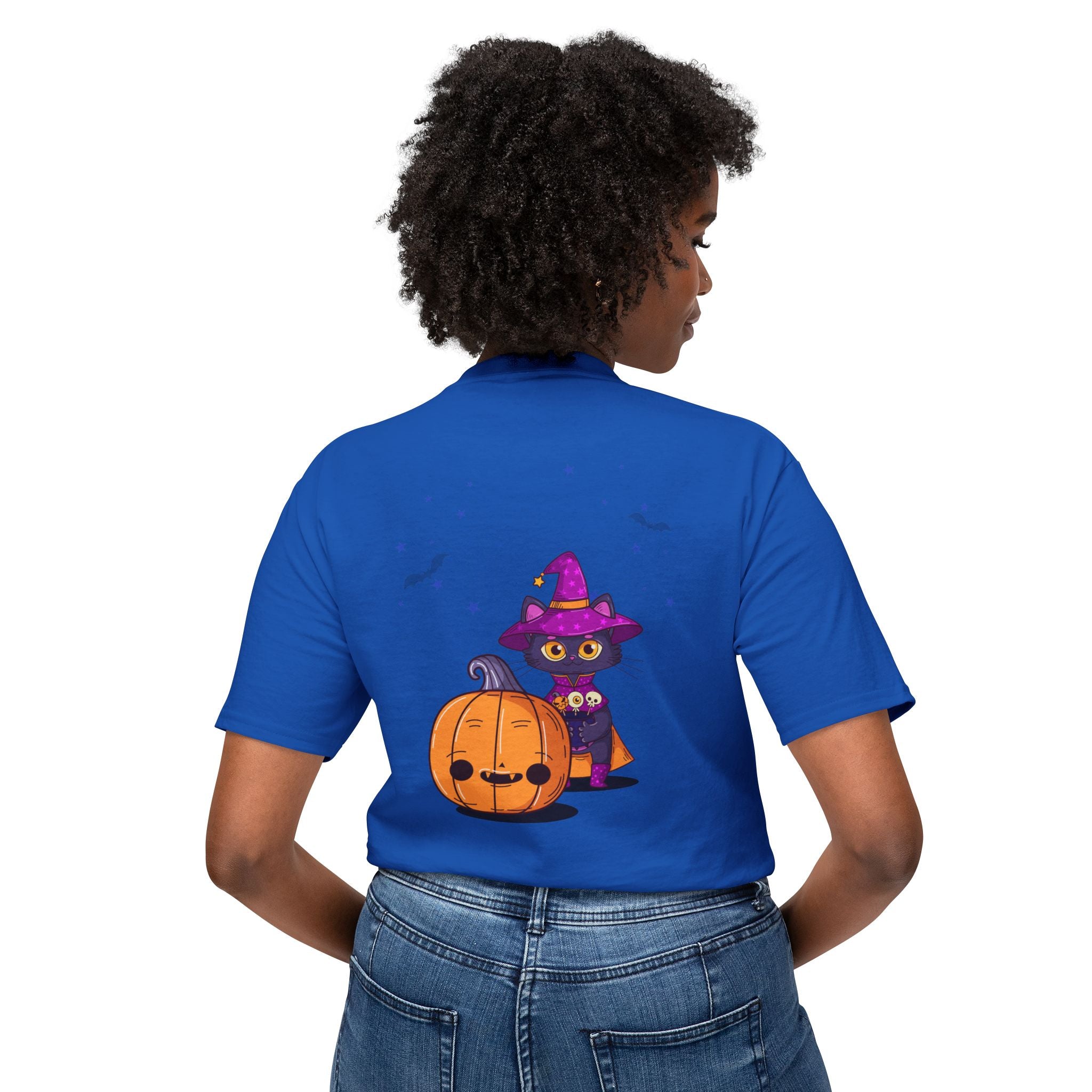 Halloween with Witch's Cats | Unisex HD Cotton™ T-shirt